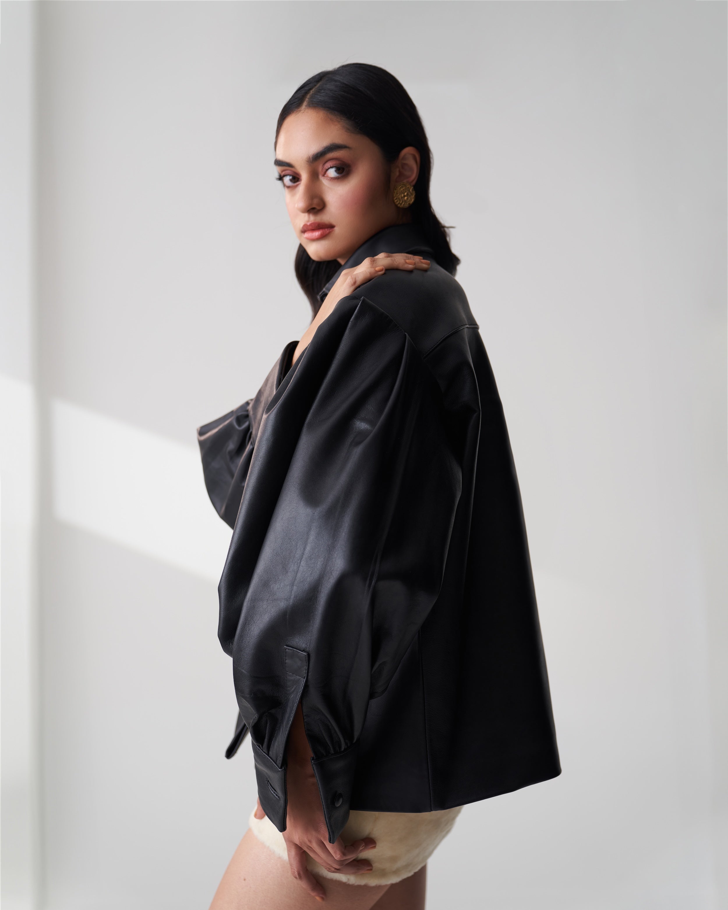 Black Leather Shirt