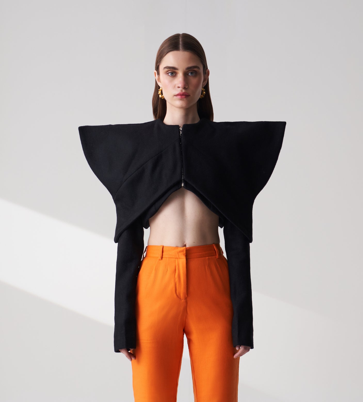 Wool Blend Cropped Jacket