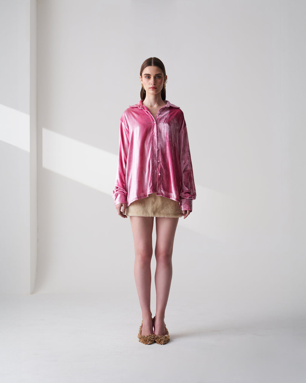 Pink Velvet Shirt