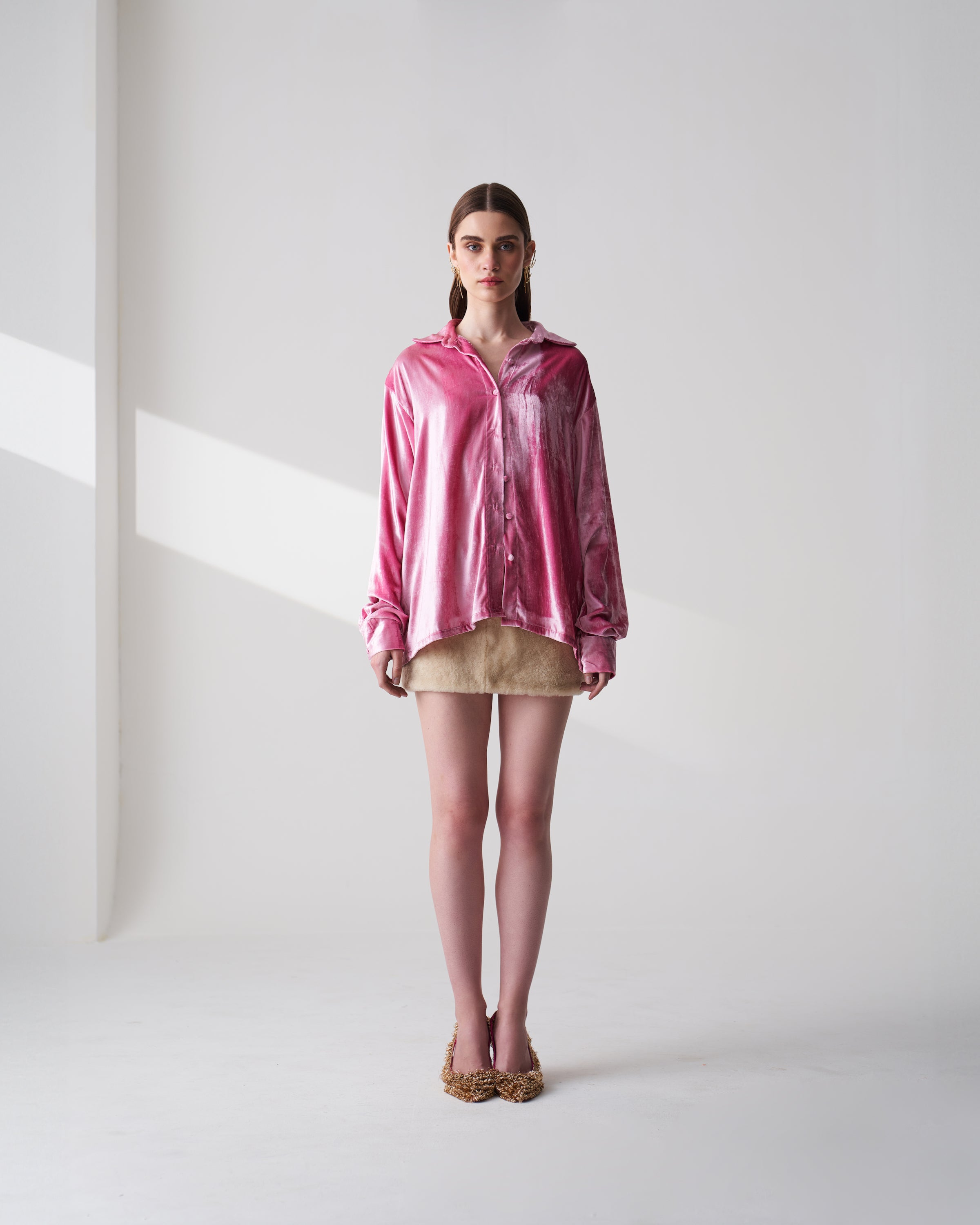 Pink Velvet Shirt