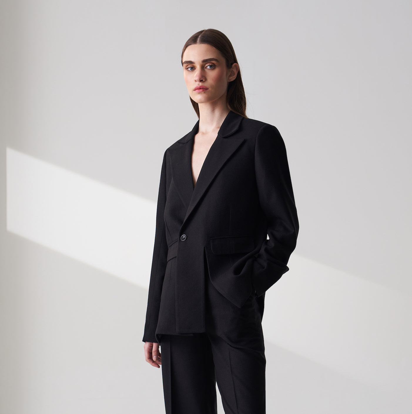 Black Wool Blend Jacket