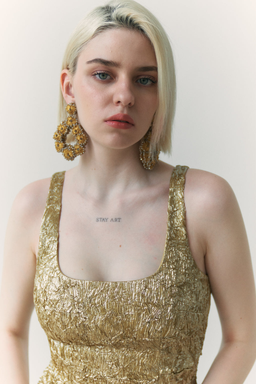 Golden Midi Dress