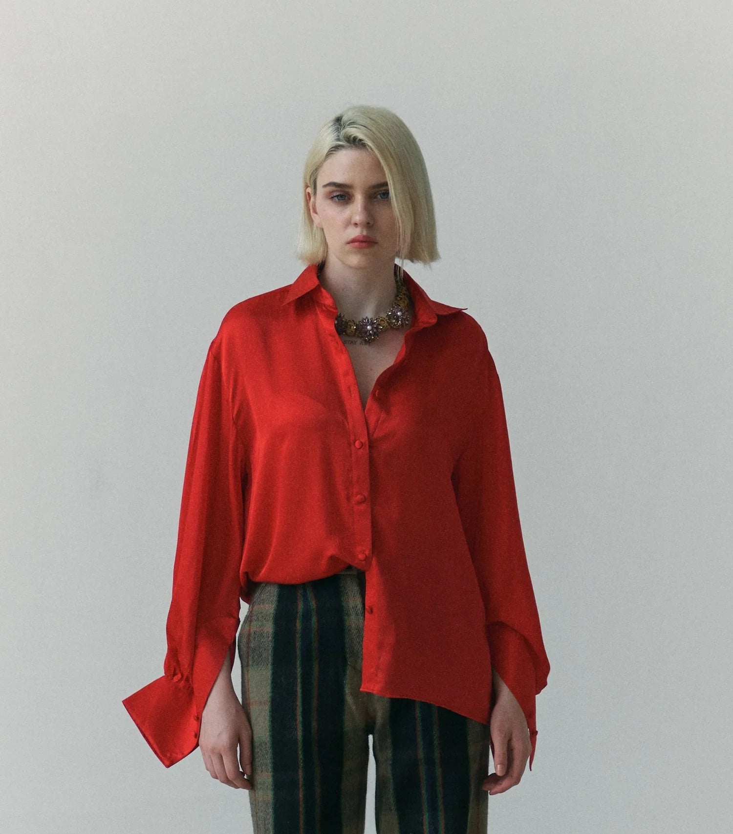 Red Silk Shirt