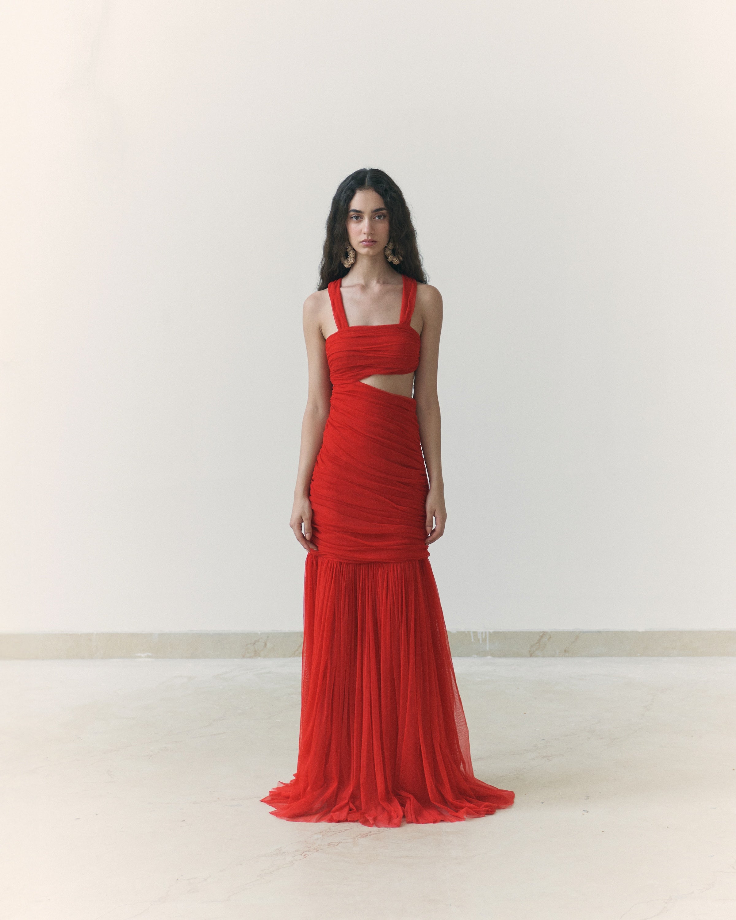 Red Cut Out Dress