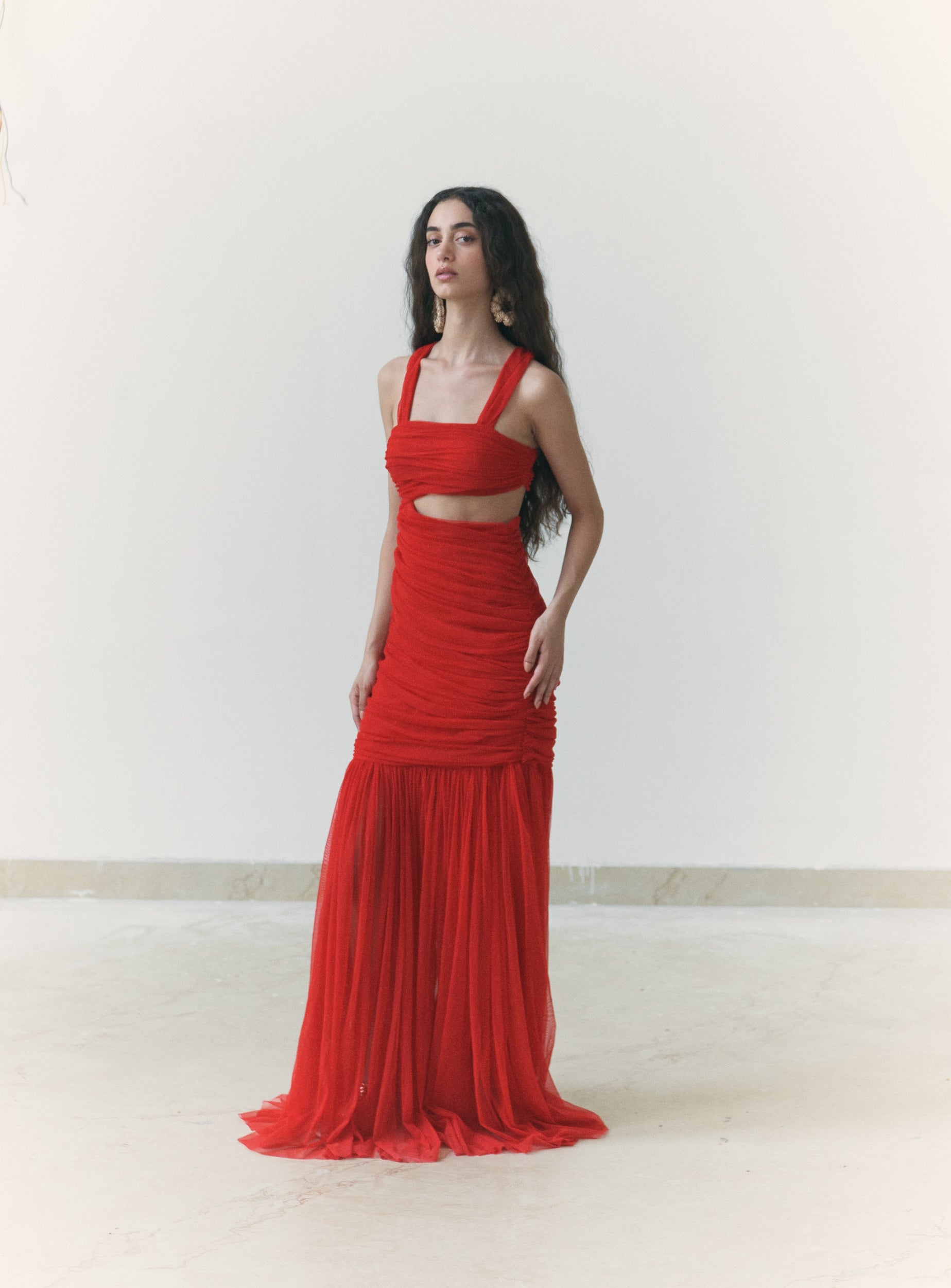 Red Cut Out Dress