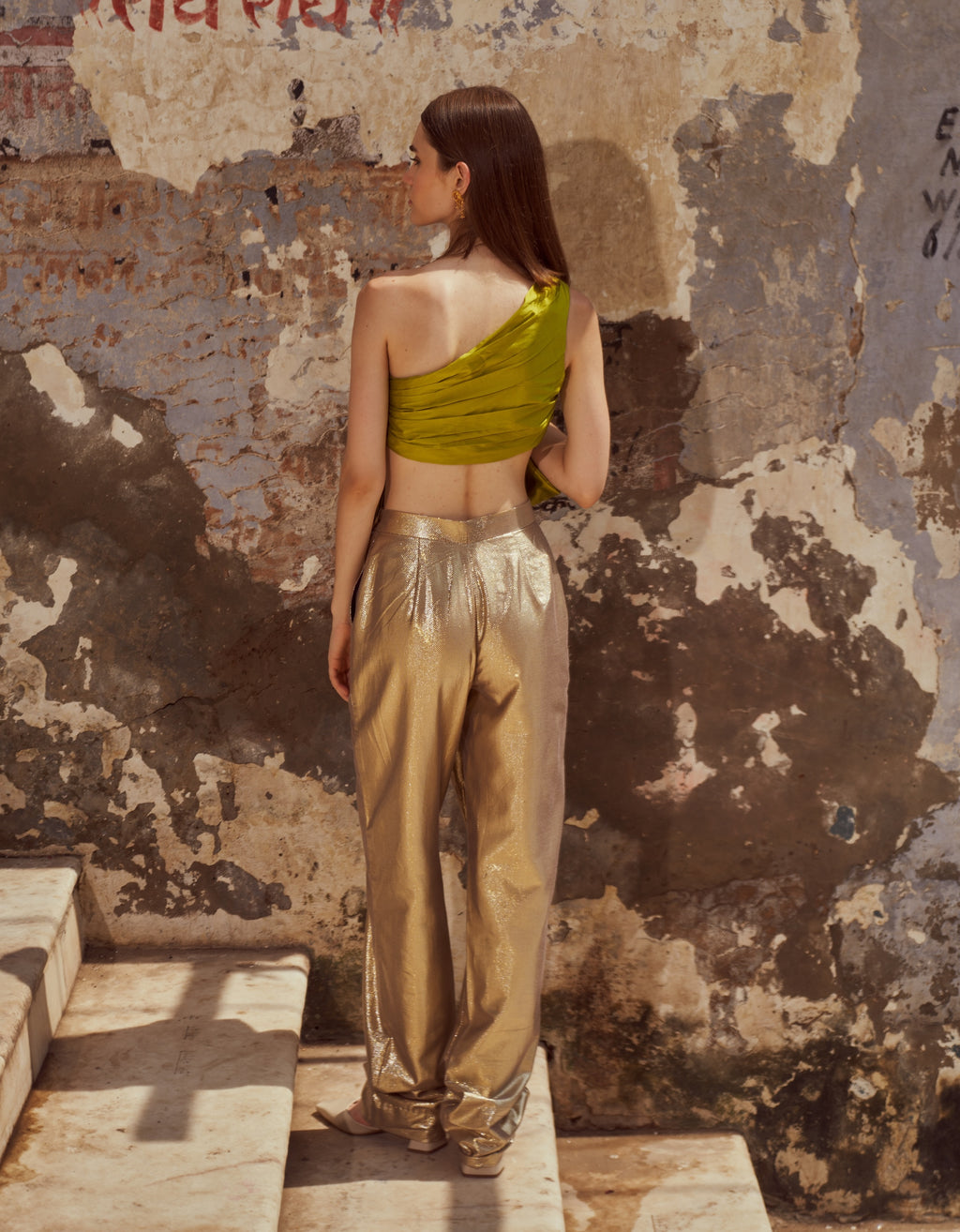 Green Taffeta Top