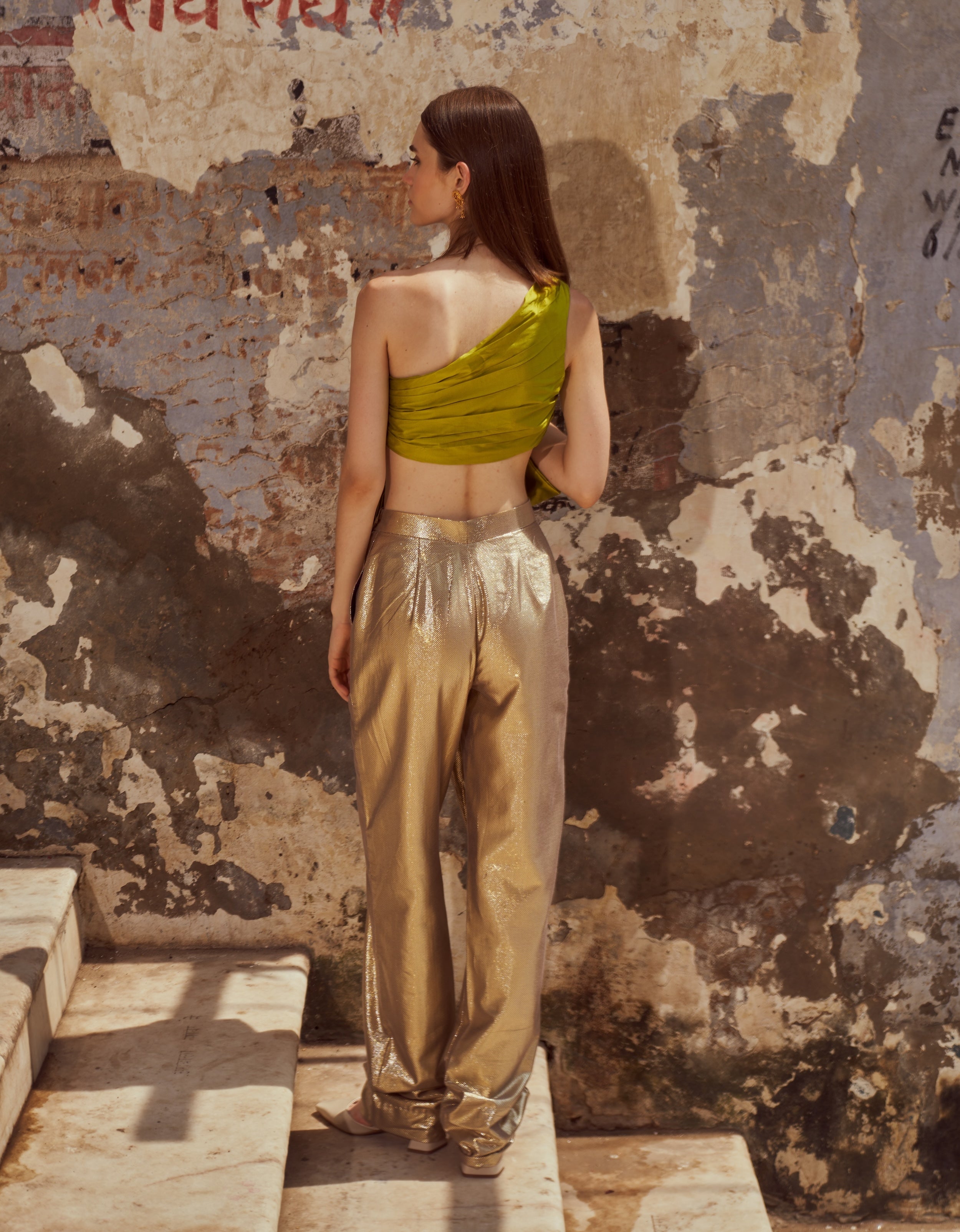 Golden Overlap Trousers