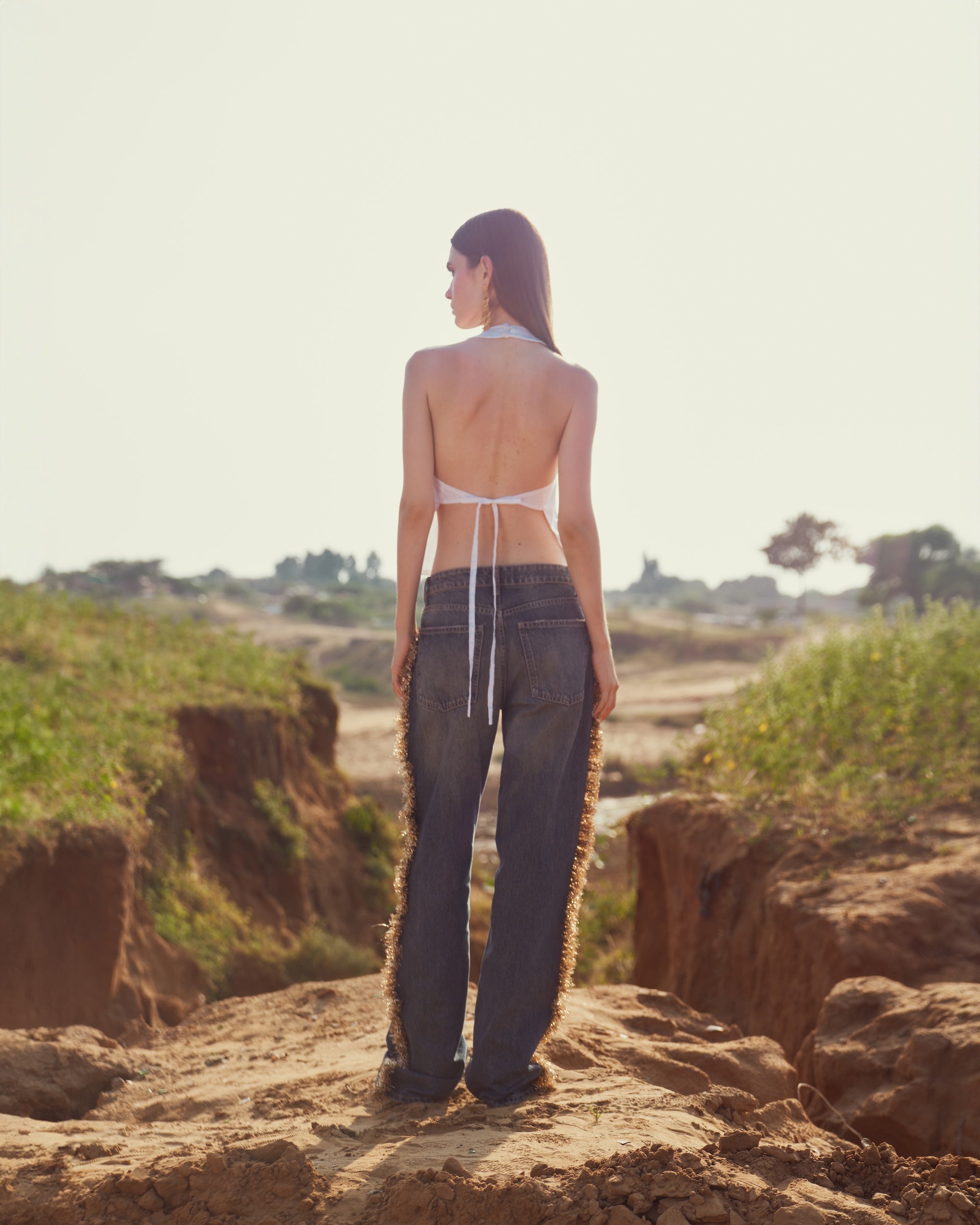 White Khadi Cotton Top