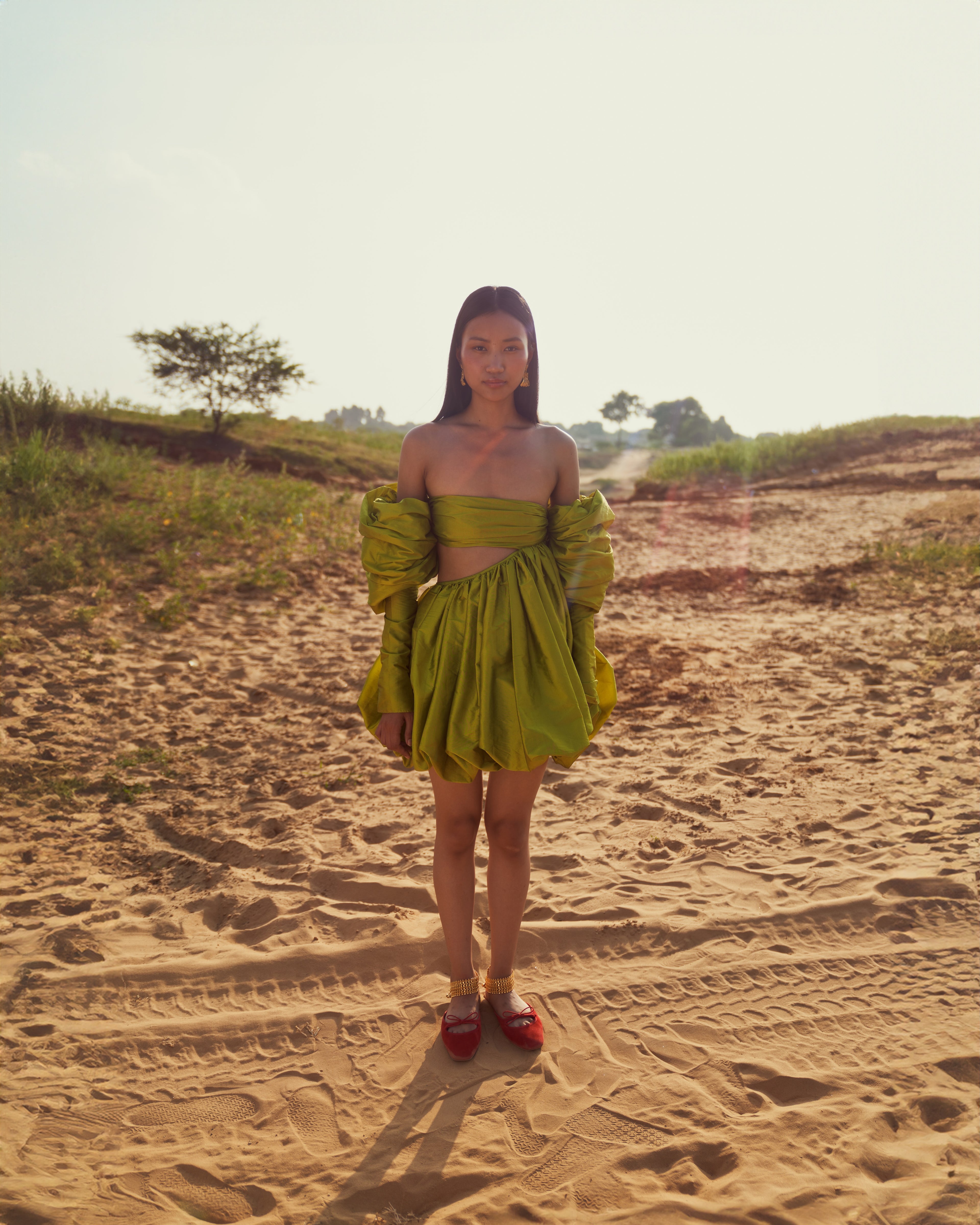 Green Taffeta Dress