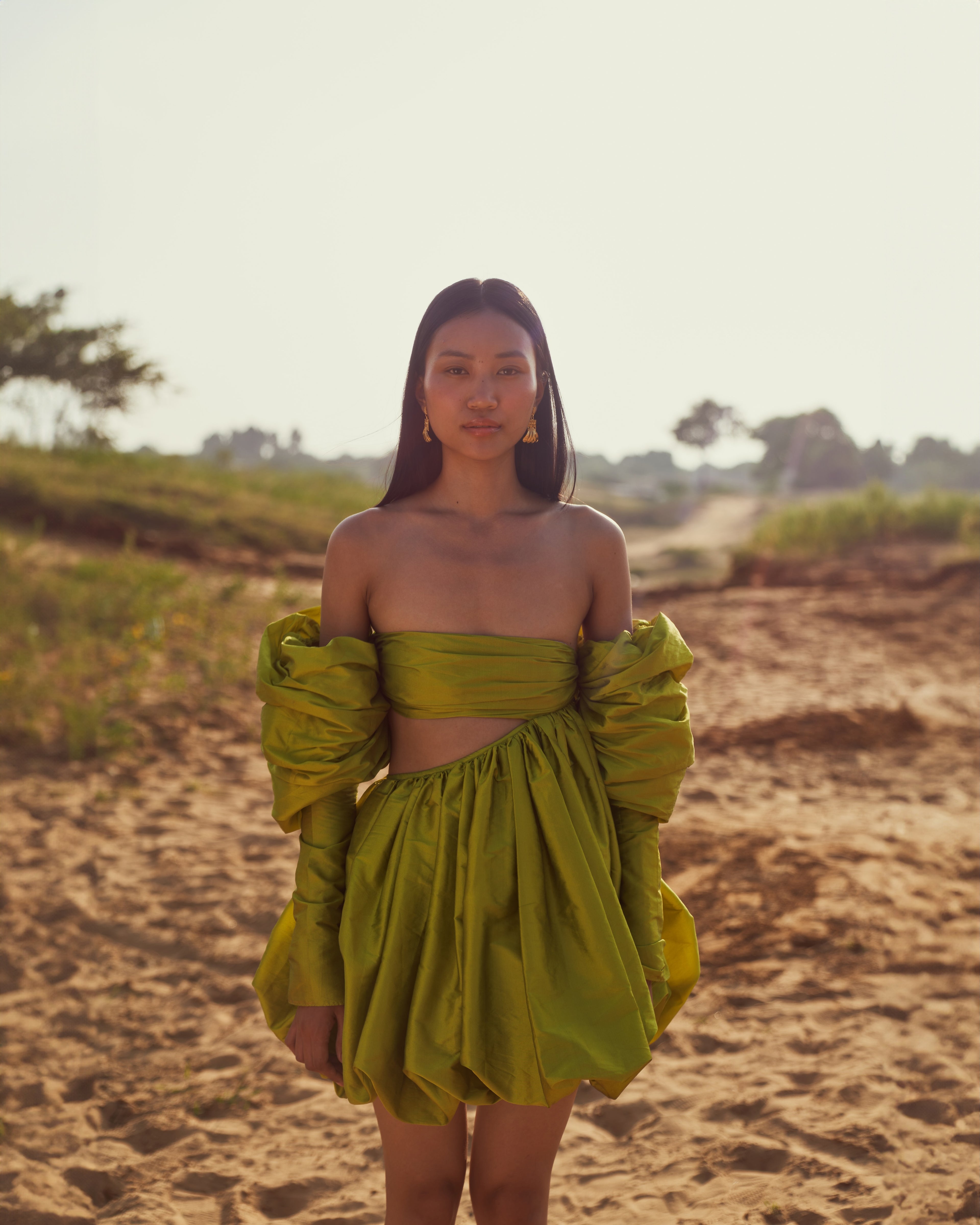 Green Taffeta Dress