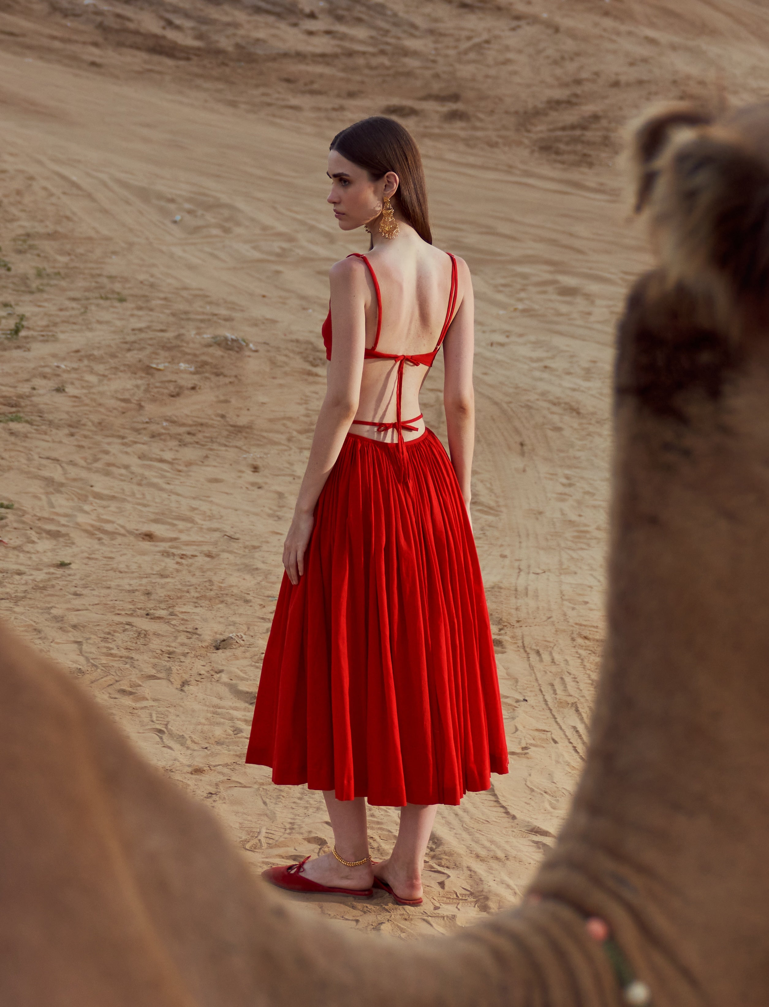 Handwoven Cotton Midi Skirt
