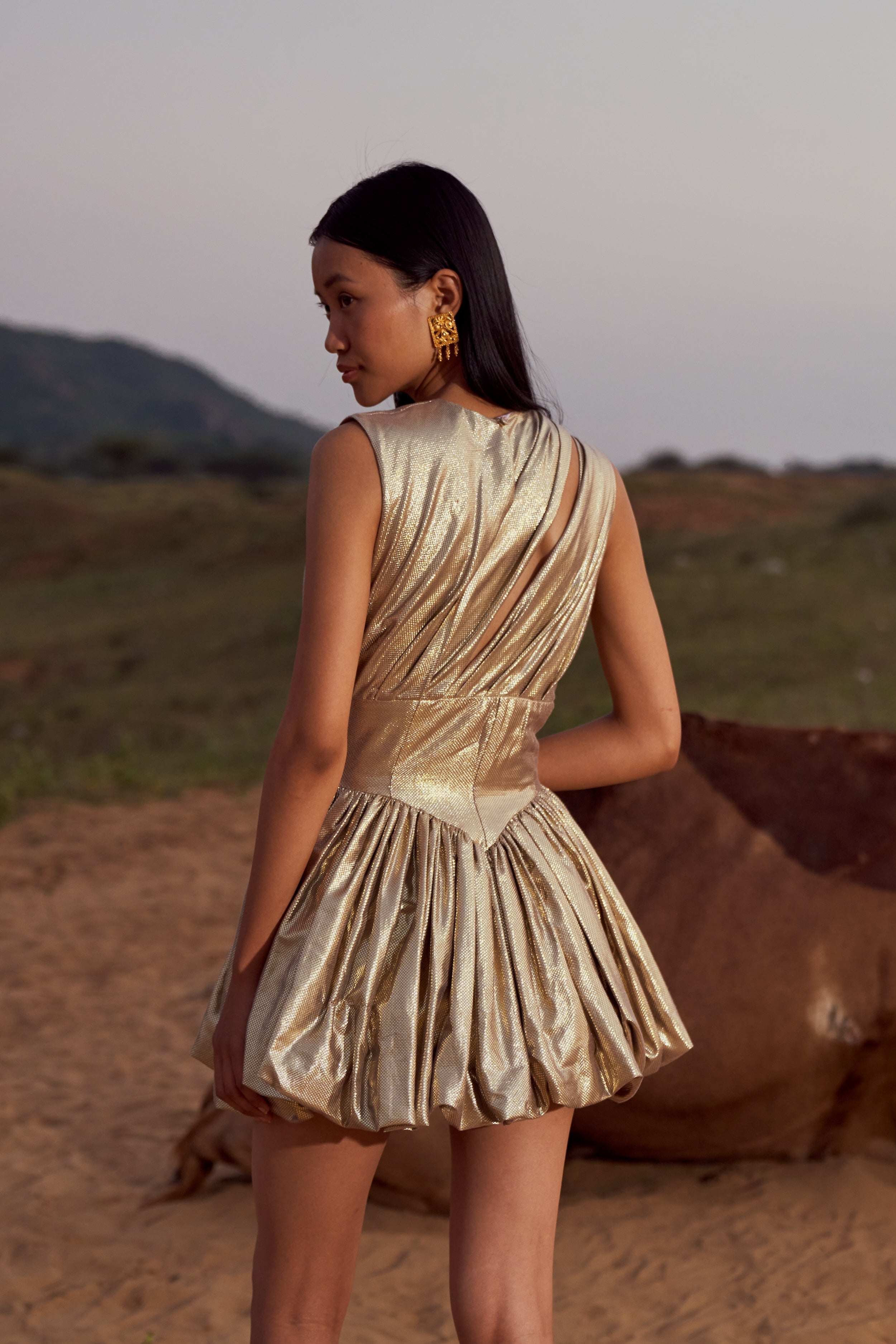 Golden Ballon Dress