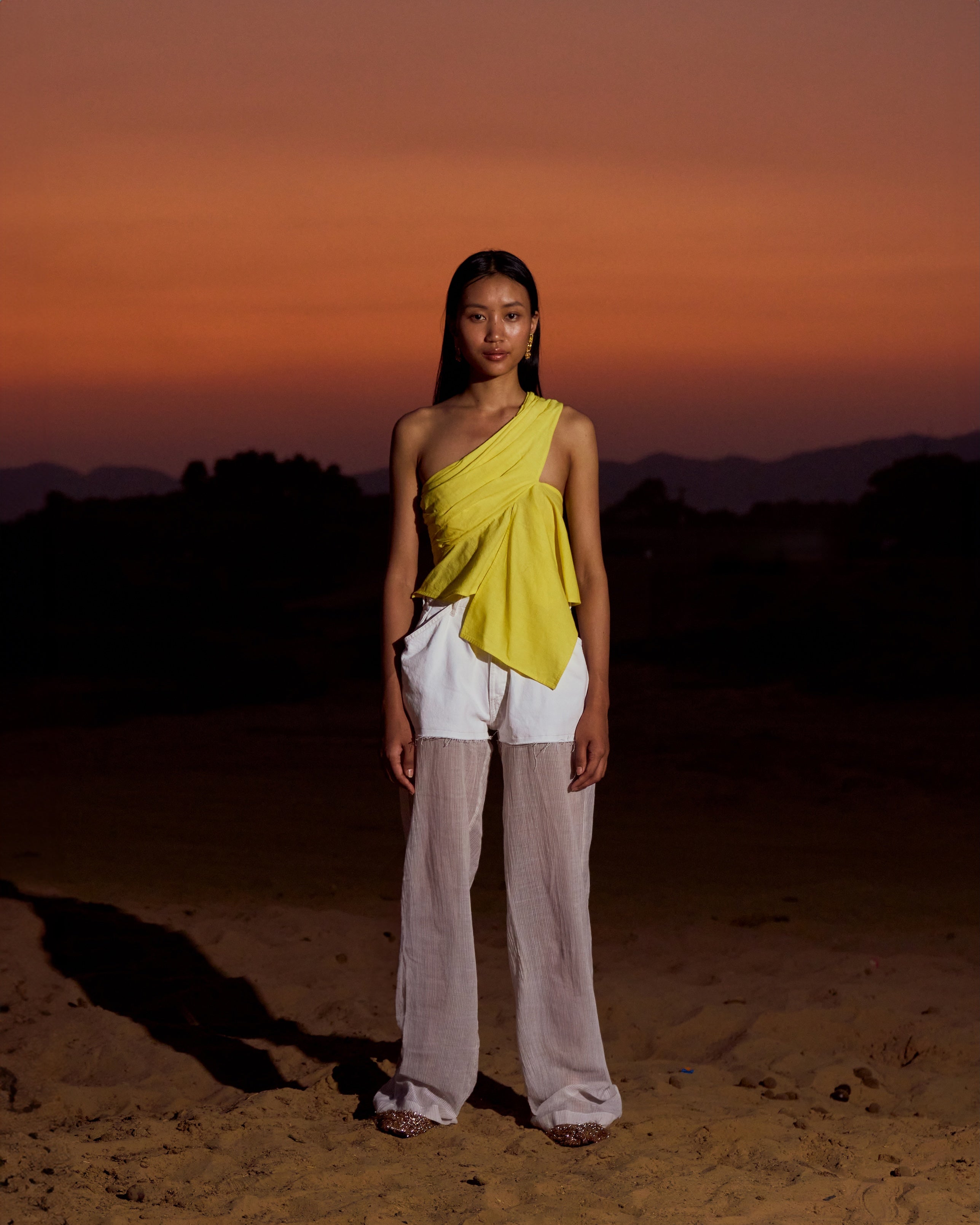 Yellow Handwoven Cotton Top