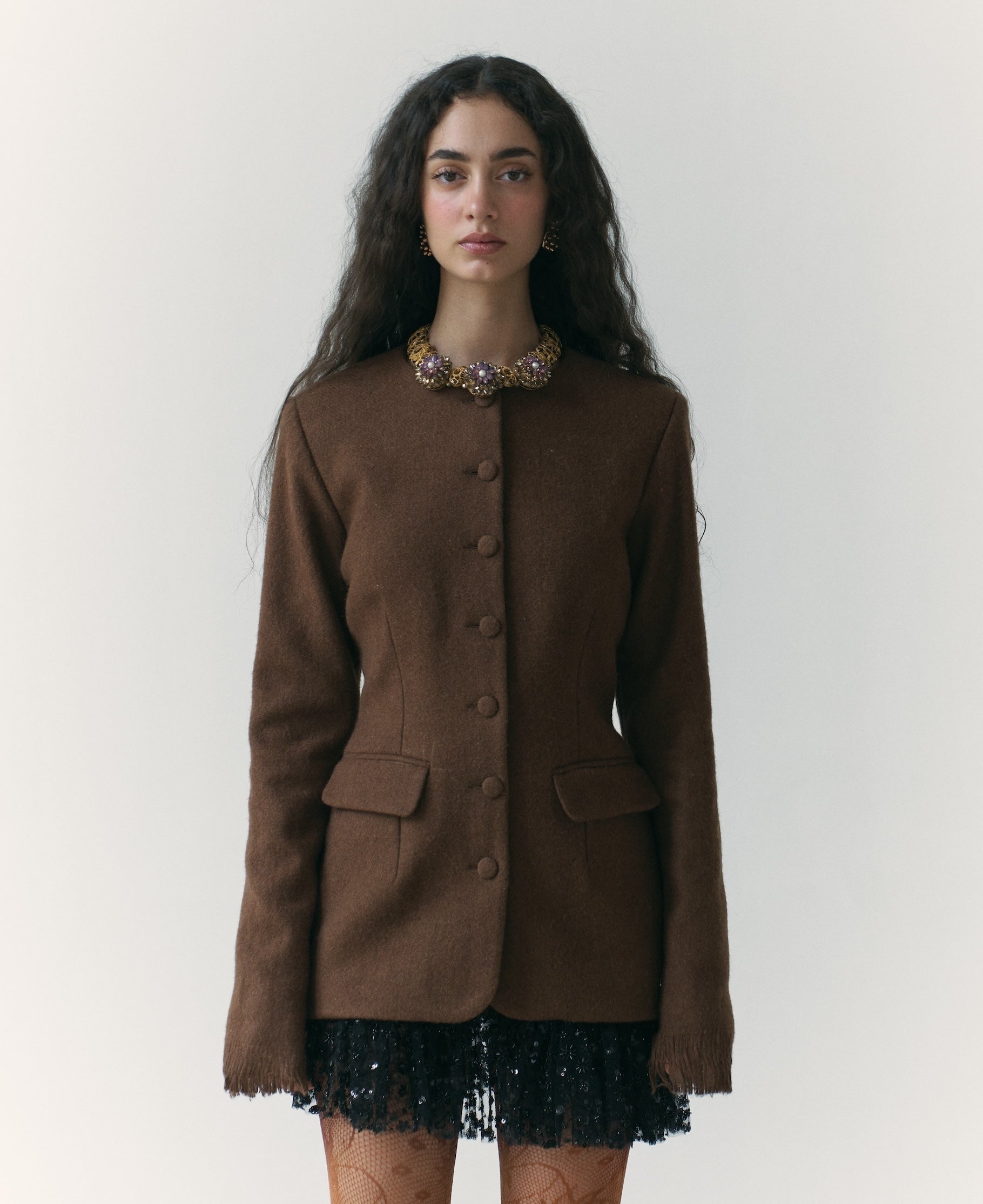Khadi Fringe Wool Jacket