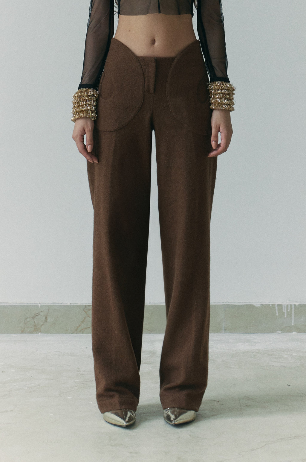 Jalebi Khadi Shawl Wool Trousers