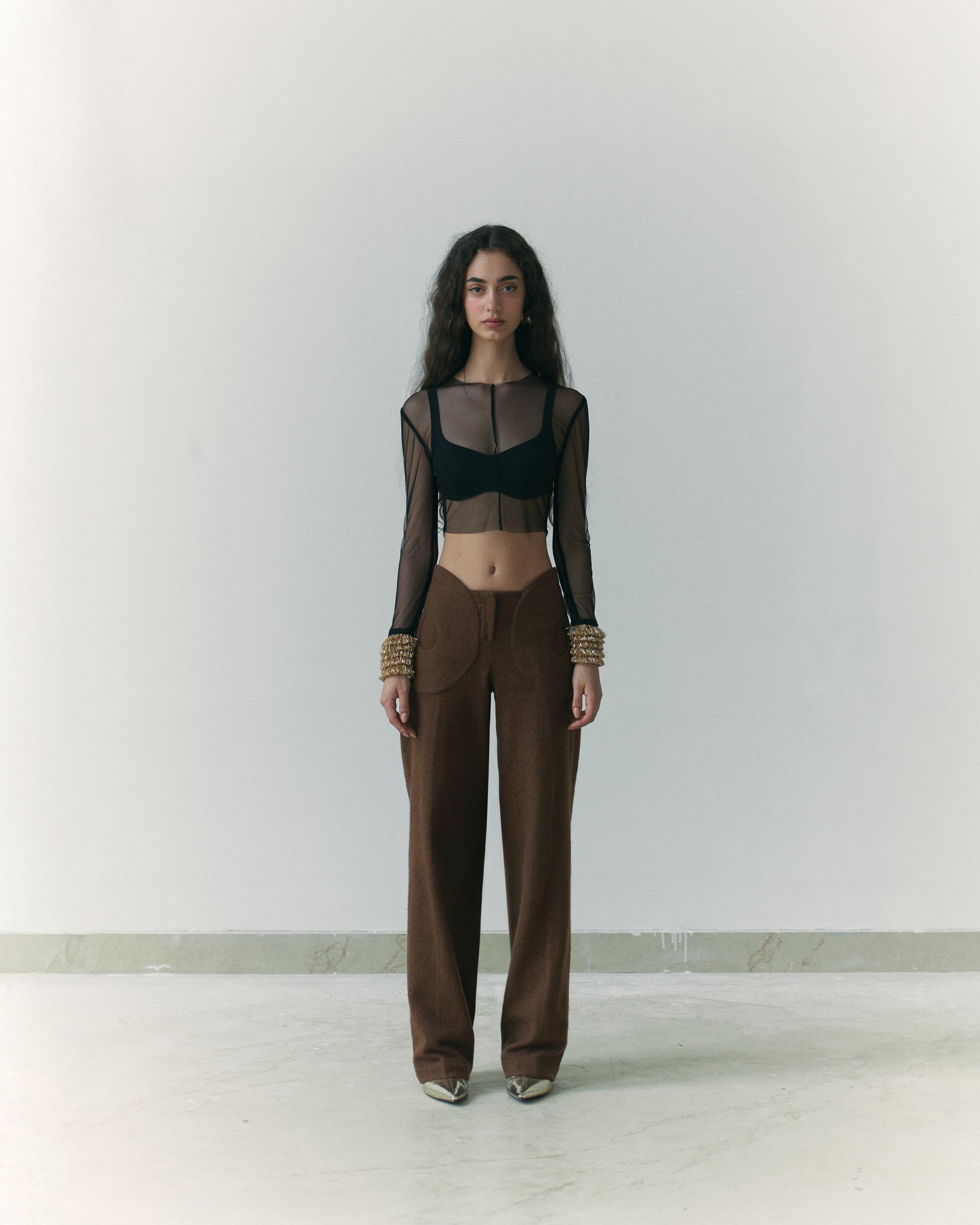 Jalebi Khadi Shawl Wool Trousers