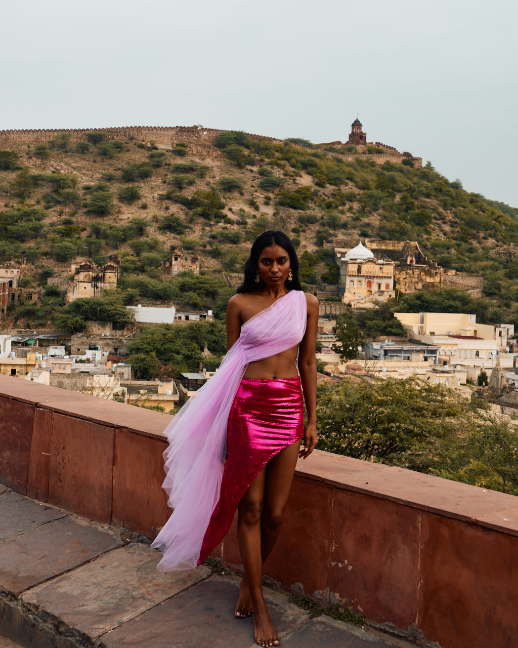 Asymmetrical Sequin Skirt