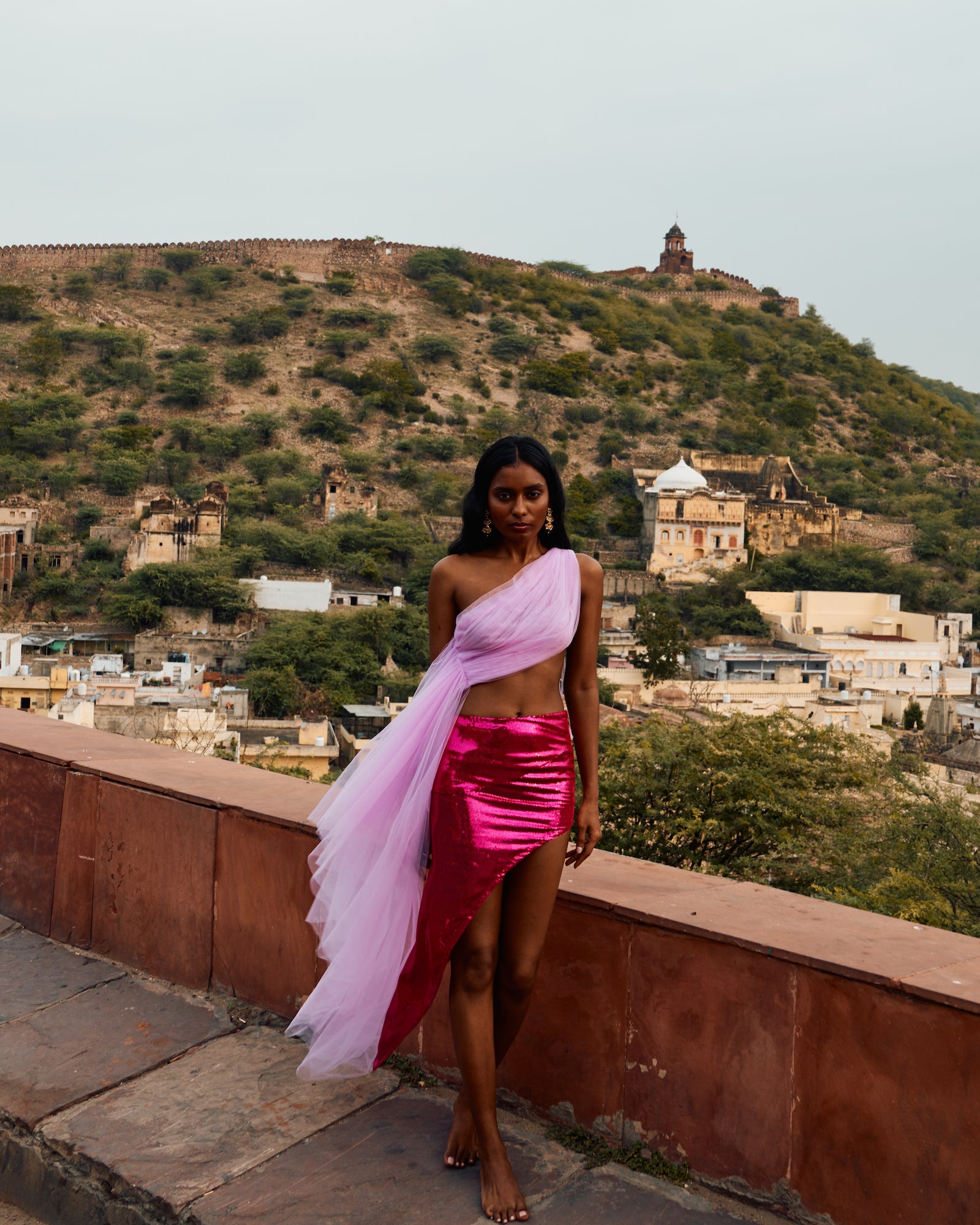 Asymmetrical Sequin Skirt