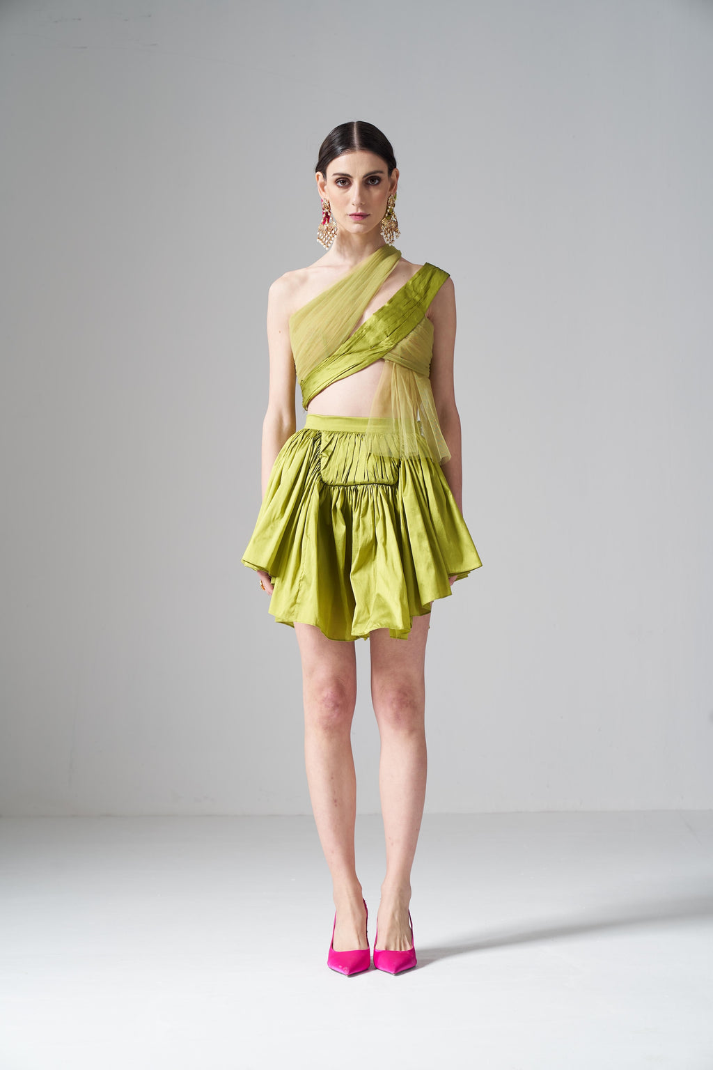 Green Taffeta Top