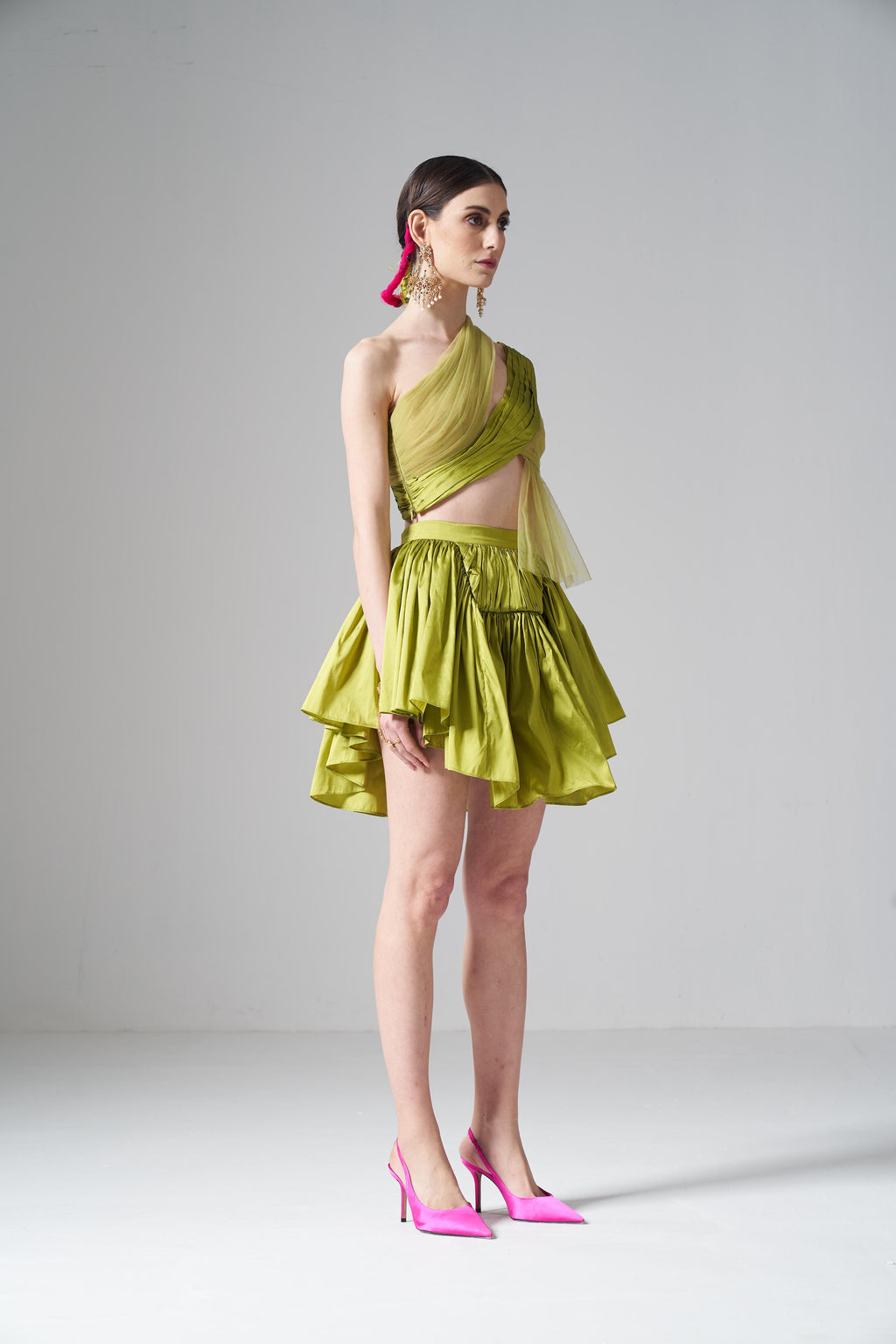 Green Taffeta Top