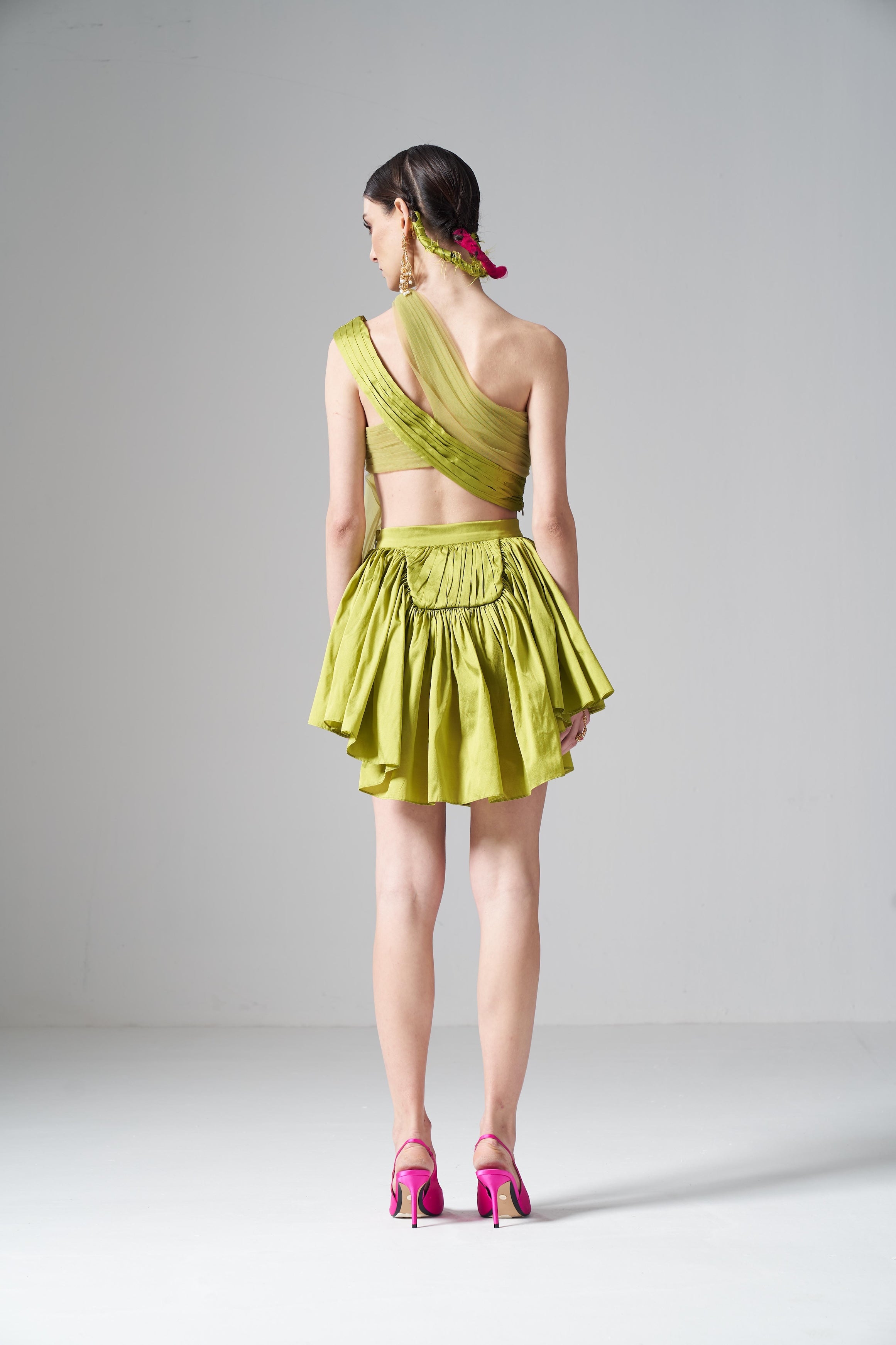 Green Taffeta Top