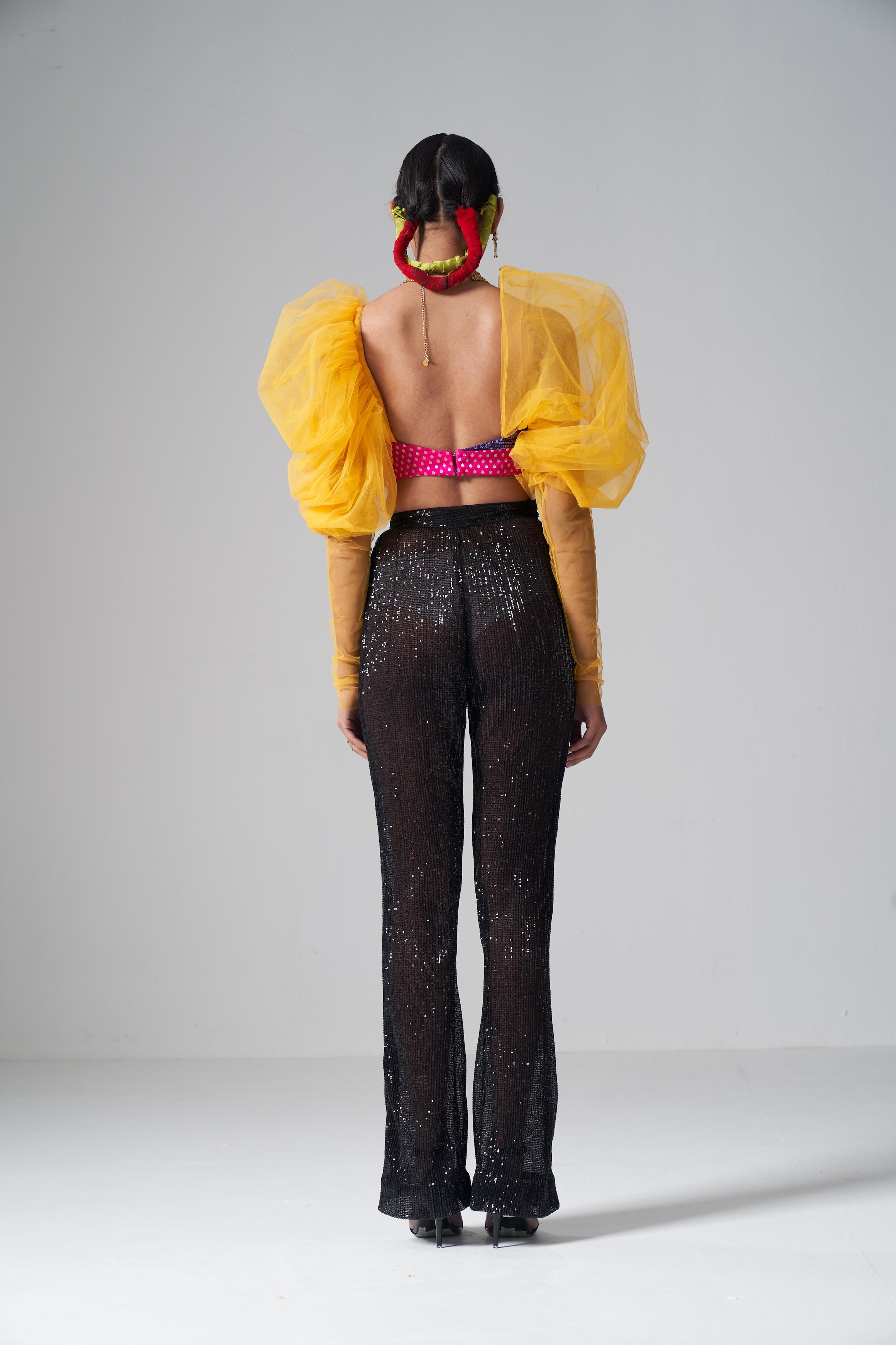 Black Sequin Trousers