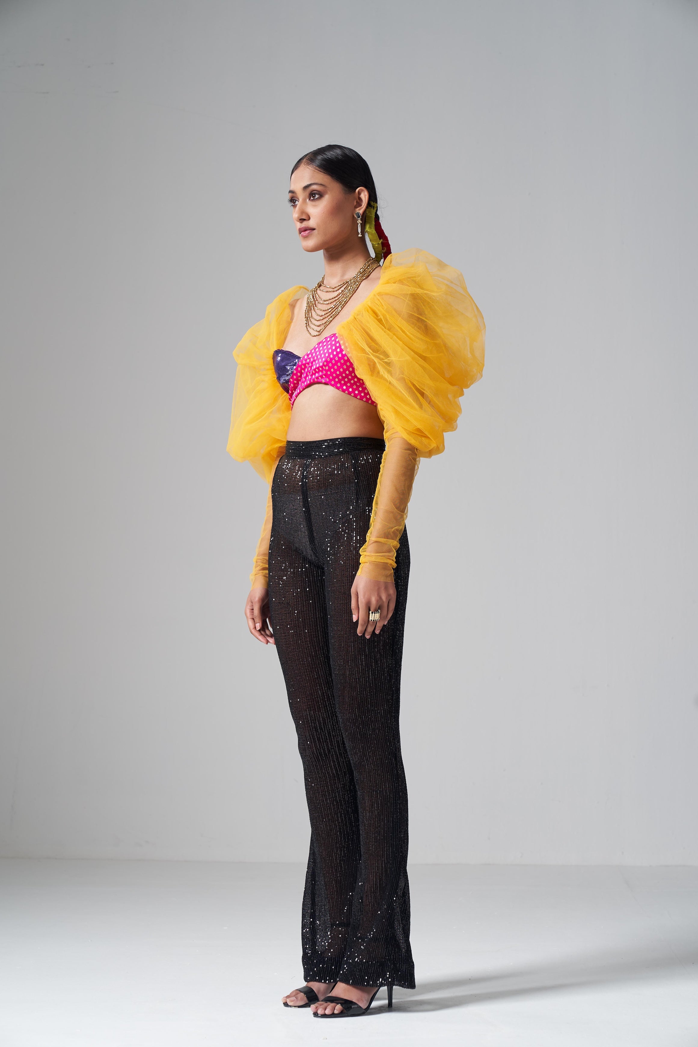 Black Sequin Trousers
