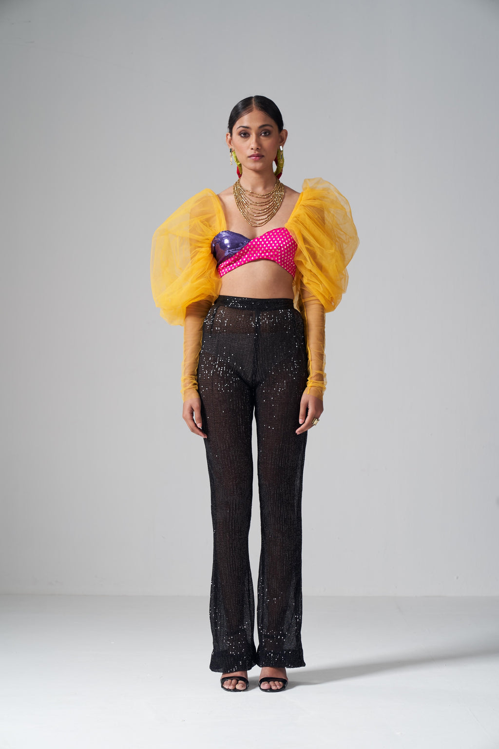 Black Sequin Trousers