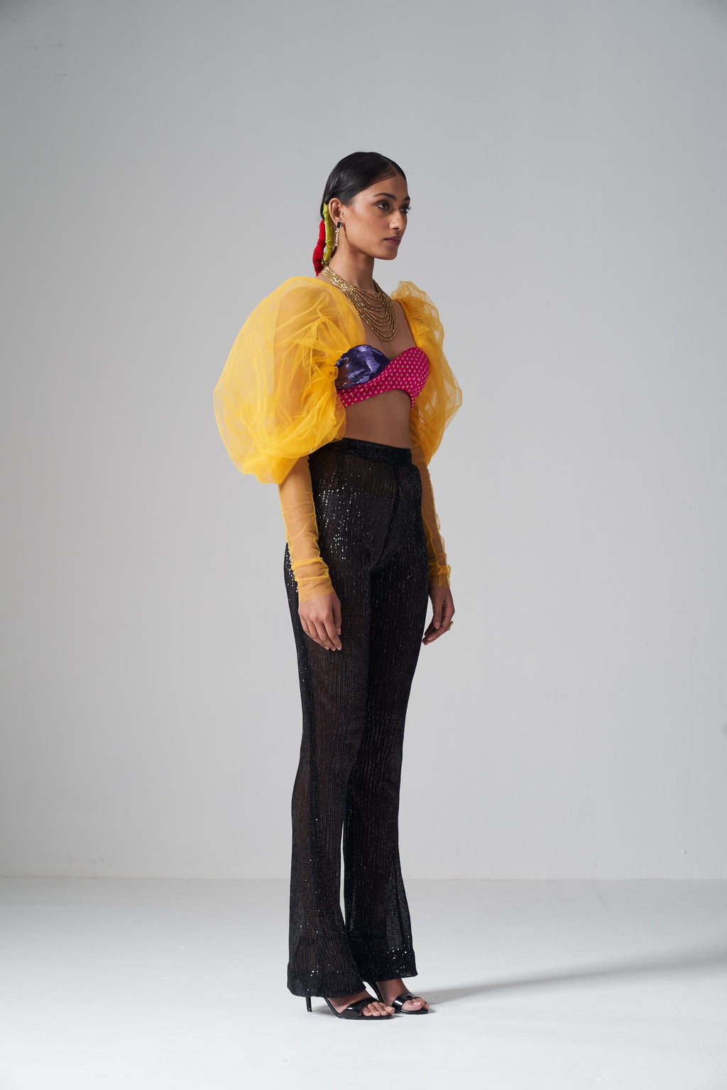Black Sequin Trousers