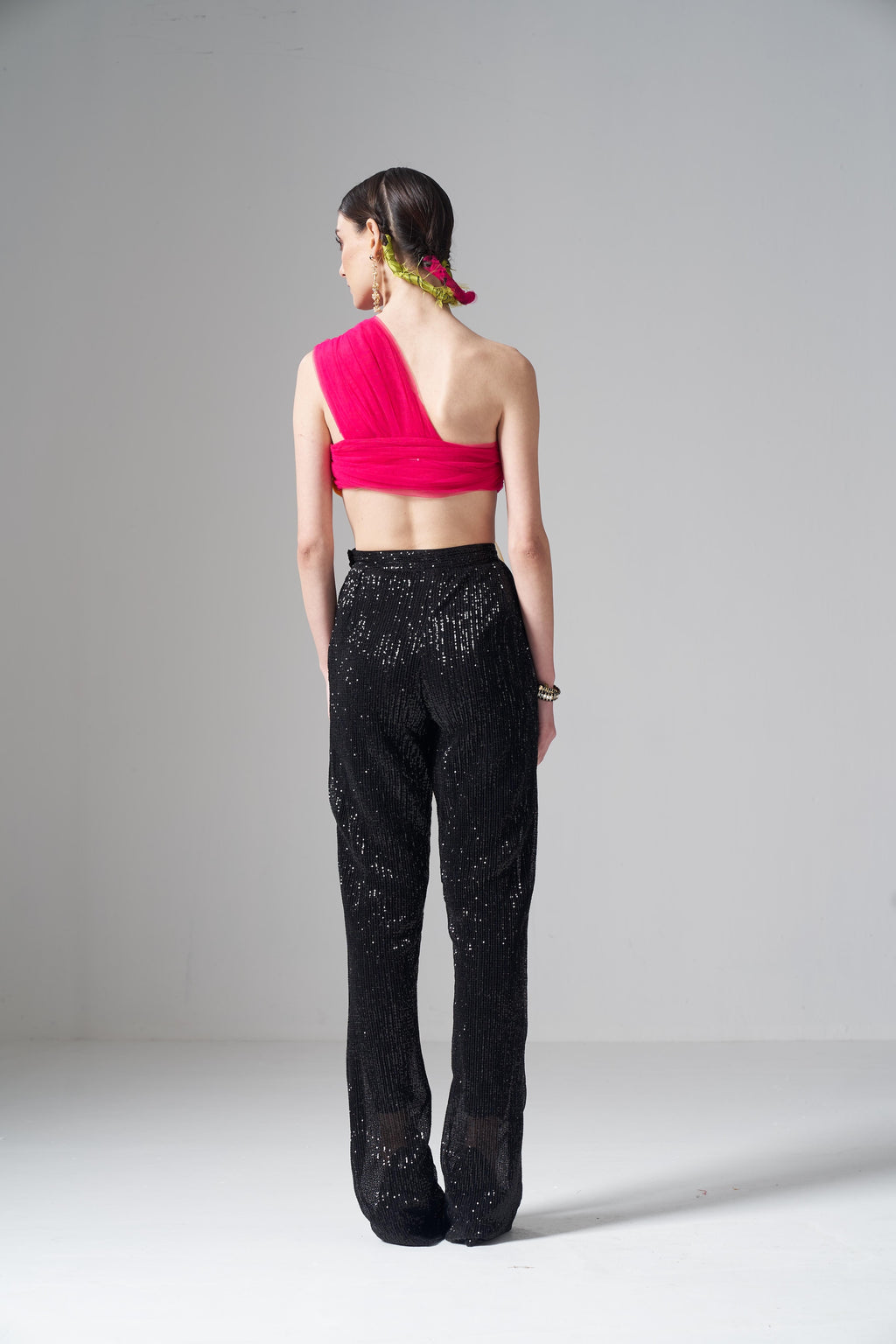 Pink Yellow Tulle Top