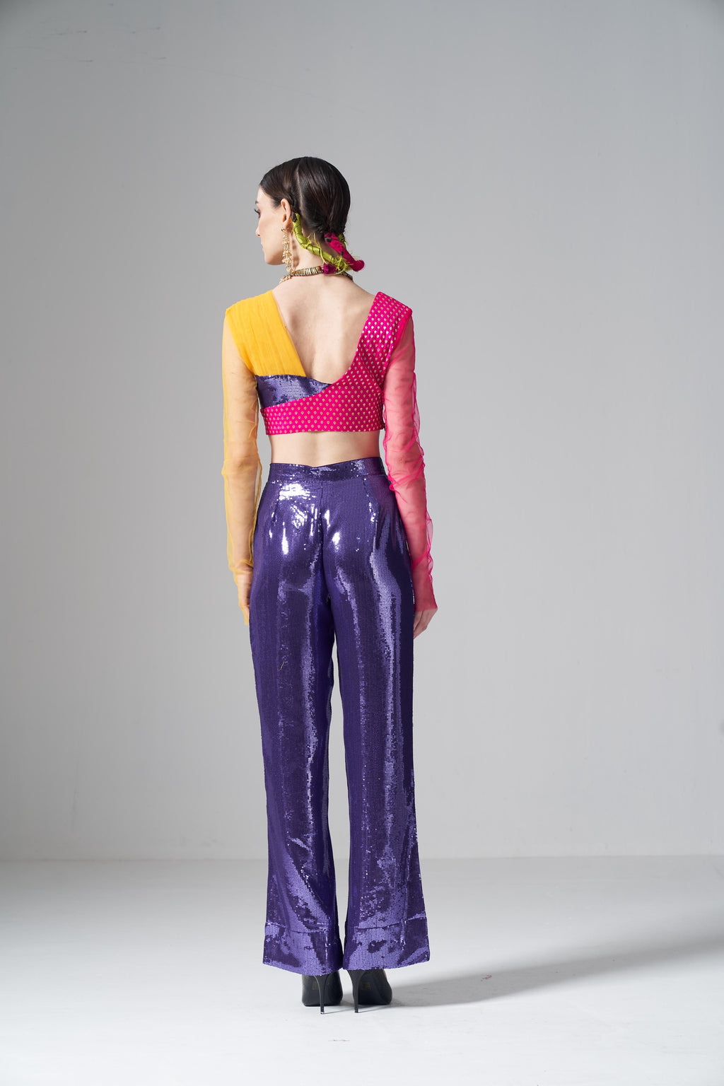Purple Sequin Trousers