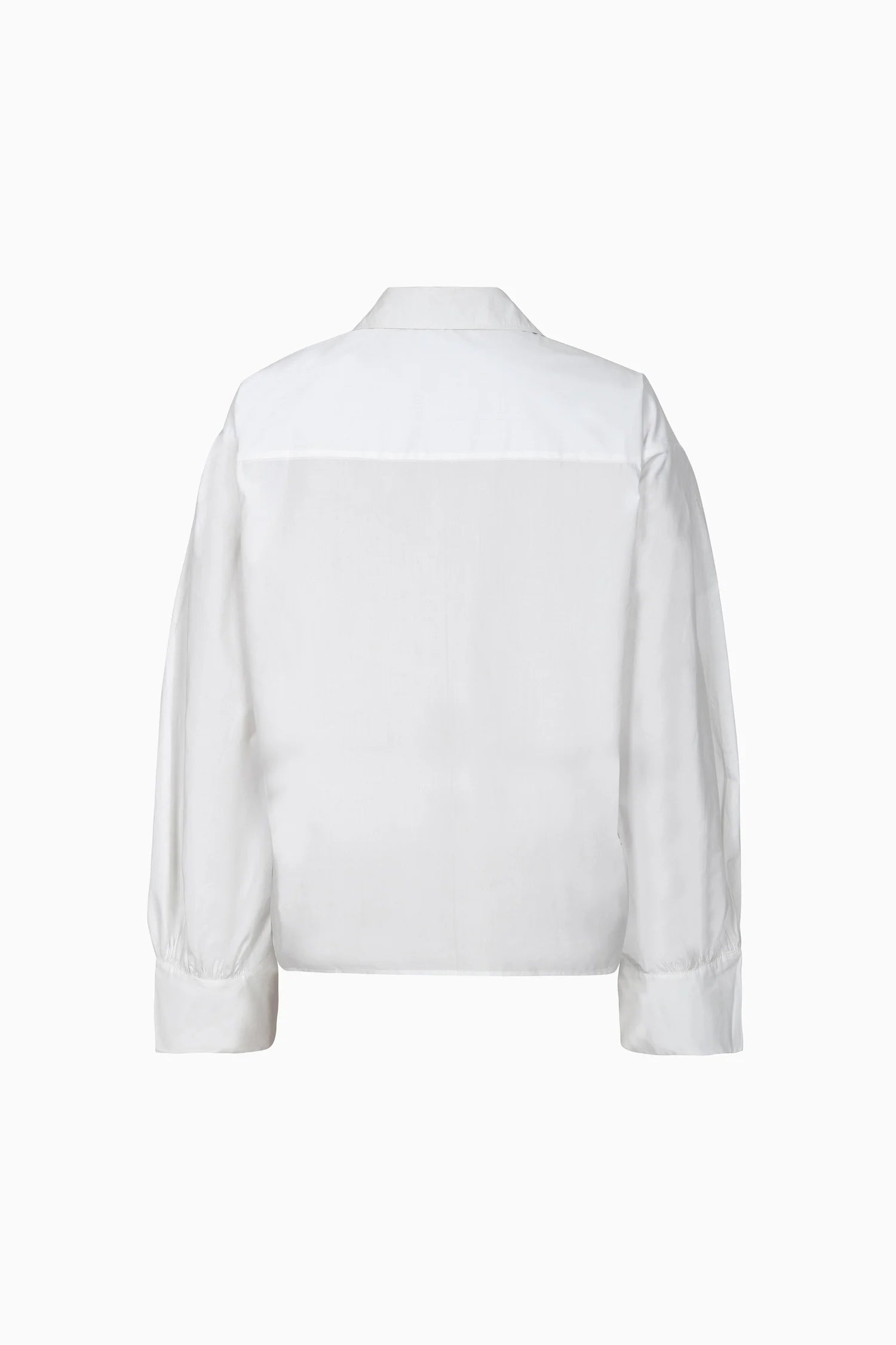 White Double Sleeve Cotton Shirt