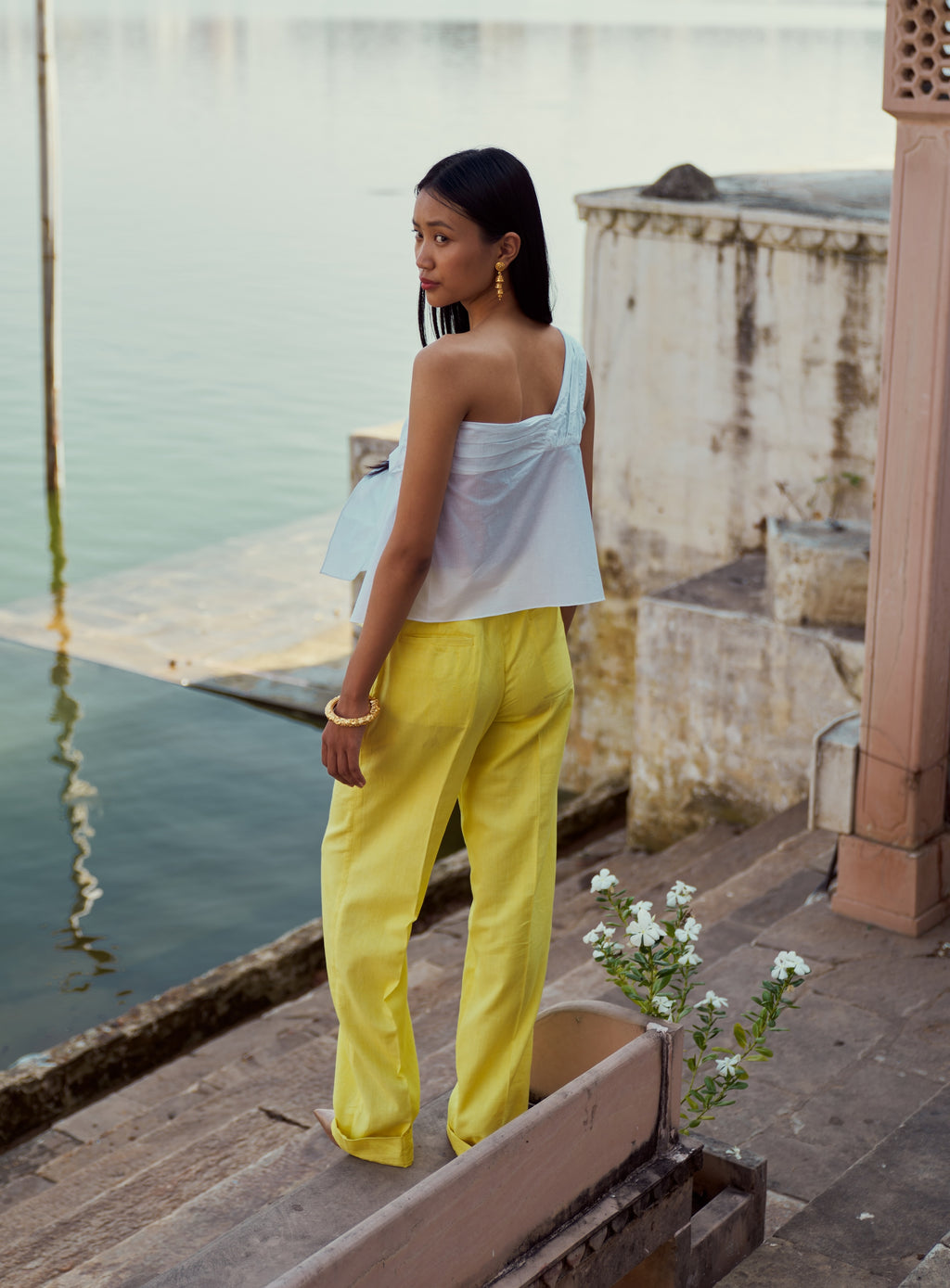 Yellow Handwoven Cotton Trousers