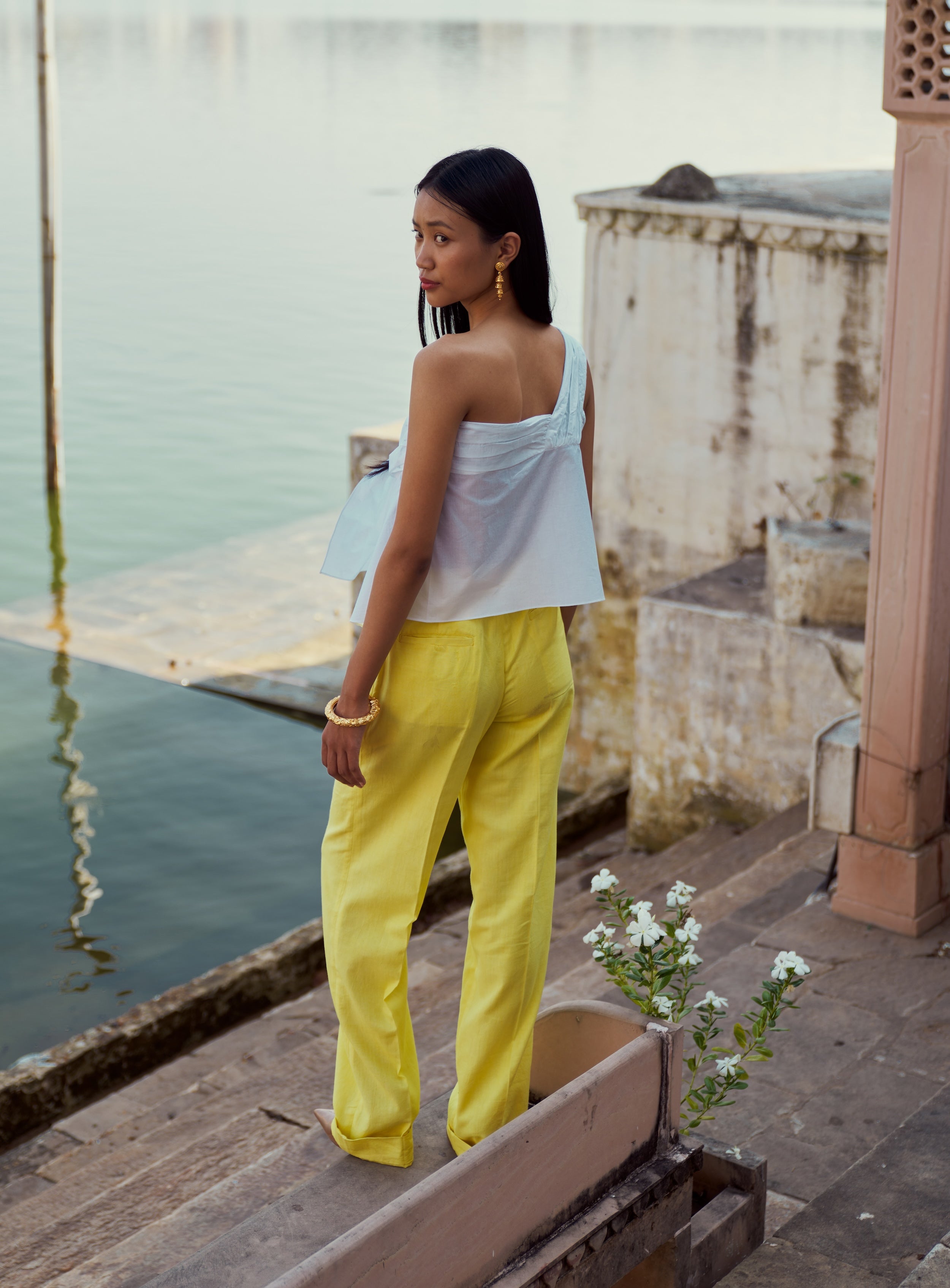 Yellow Handwoven Cotton Trousers