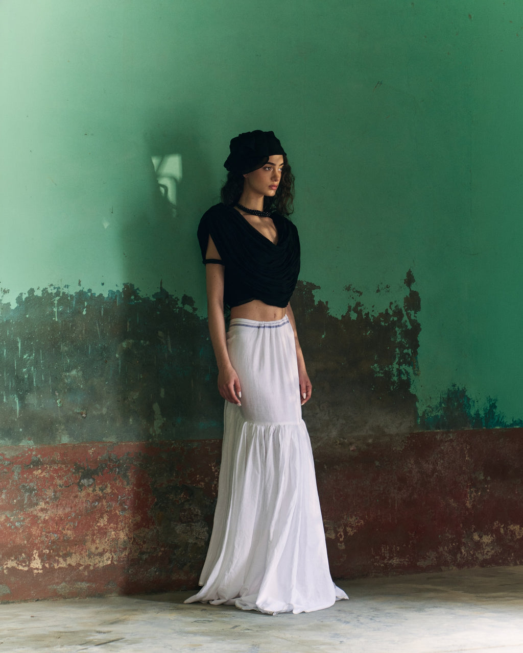 Chiffon Dupatta Draped Top