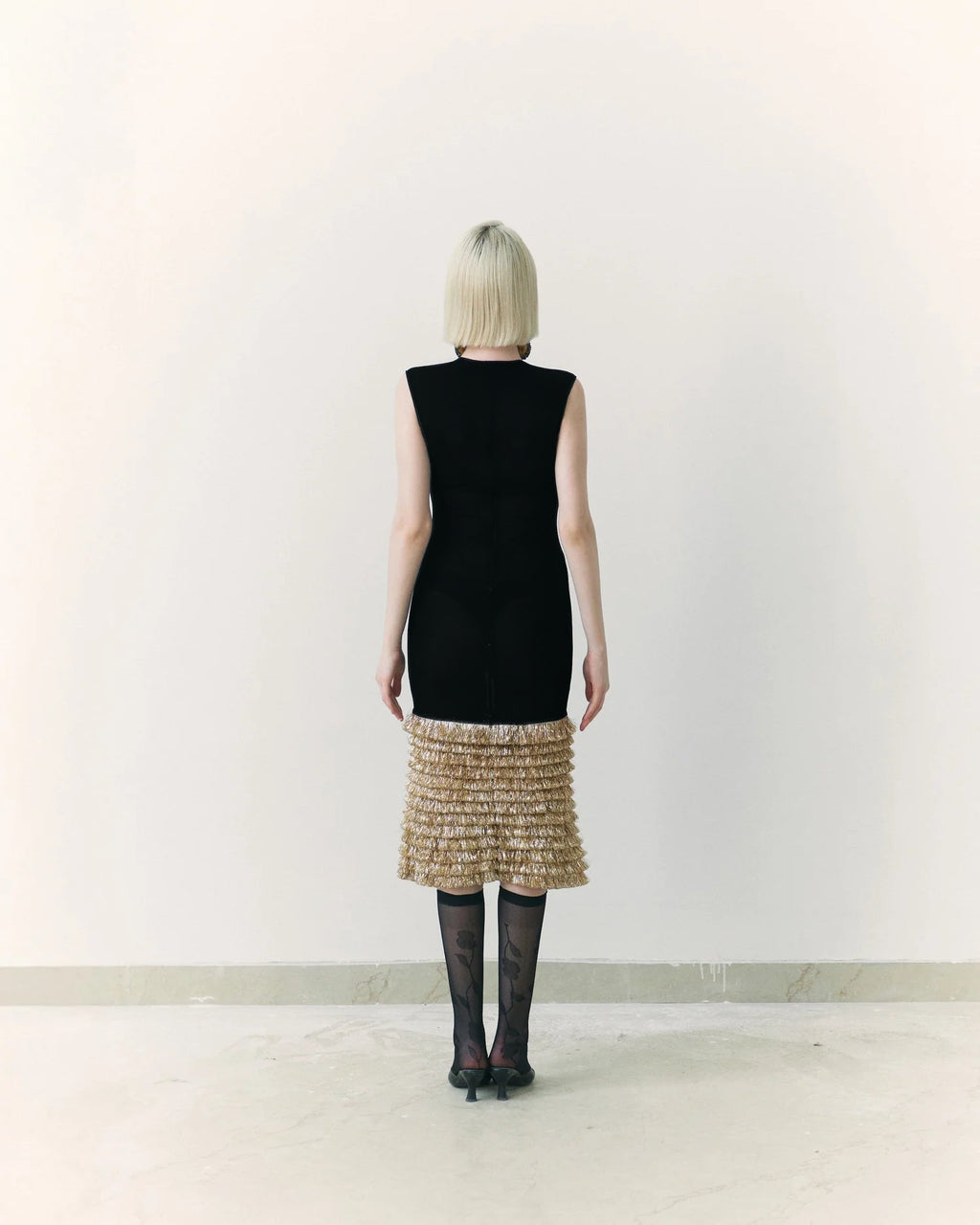 Black Kiran Midi Dress