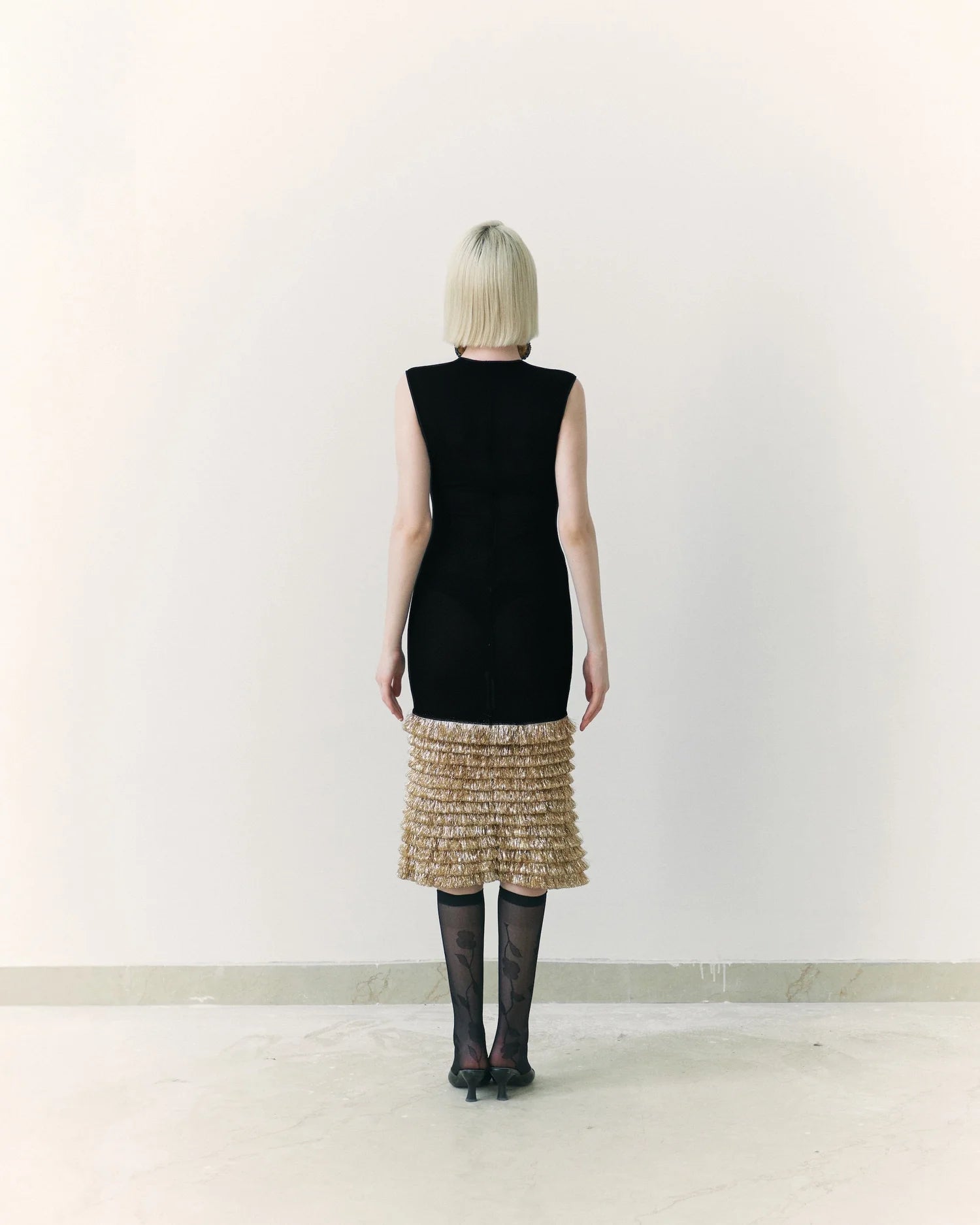 Black Kiran Midi Dress