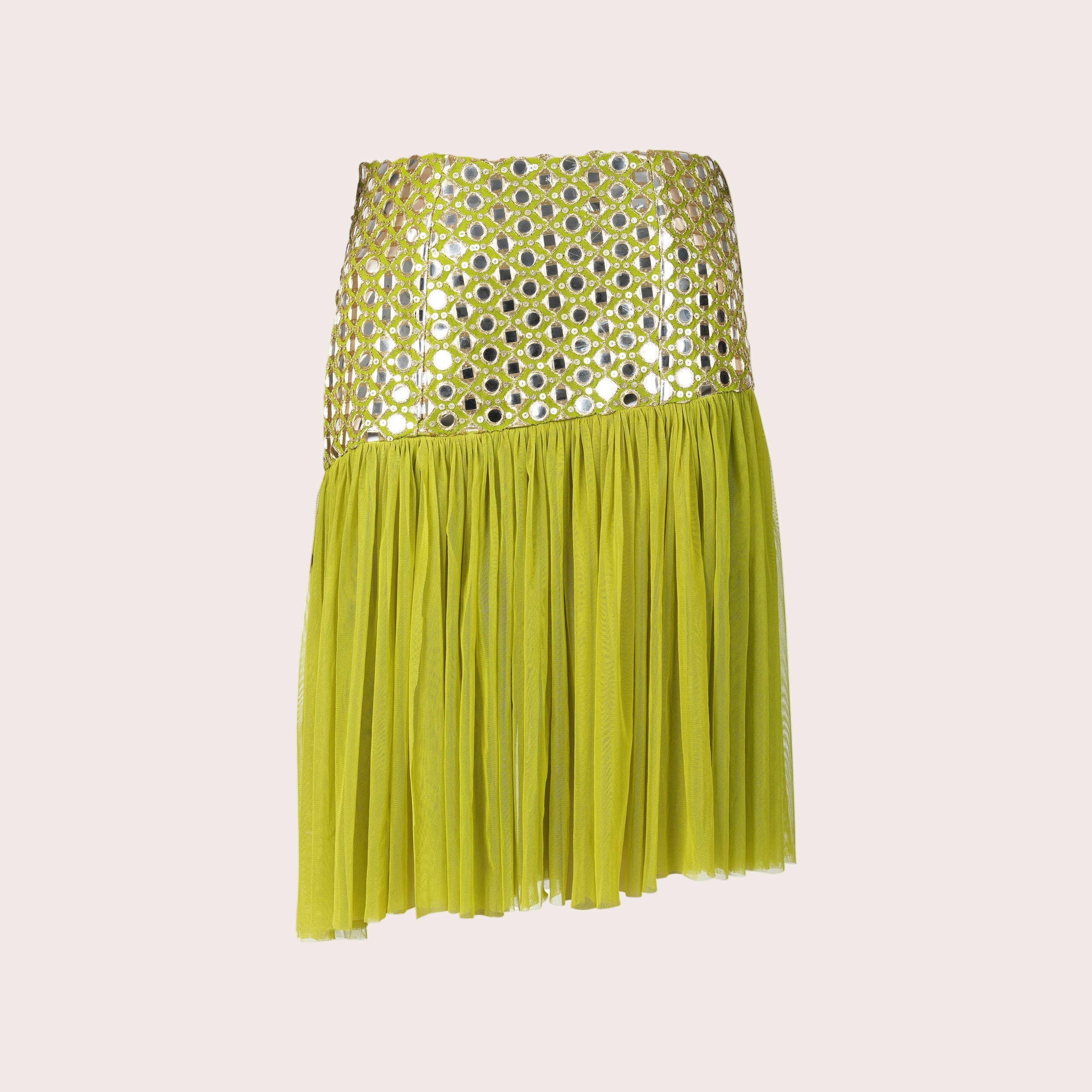 Mirror Work Mini Skirt