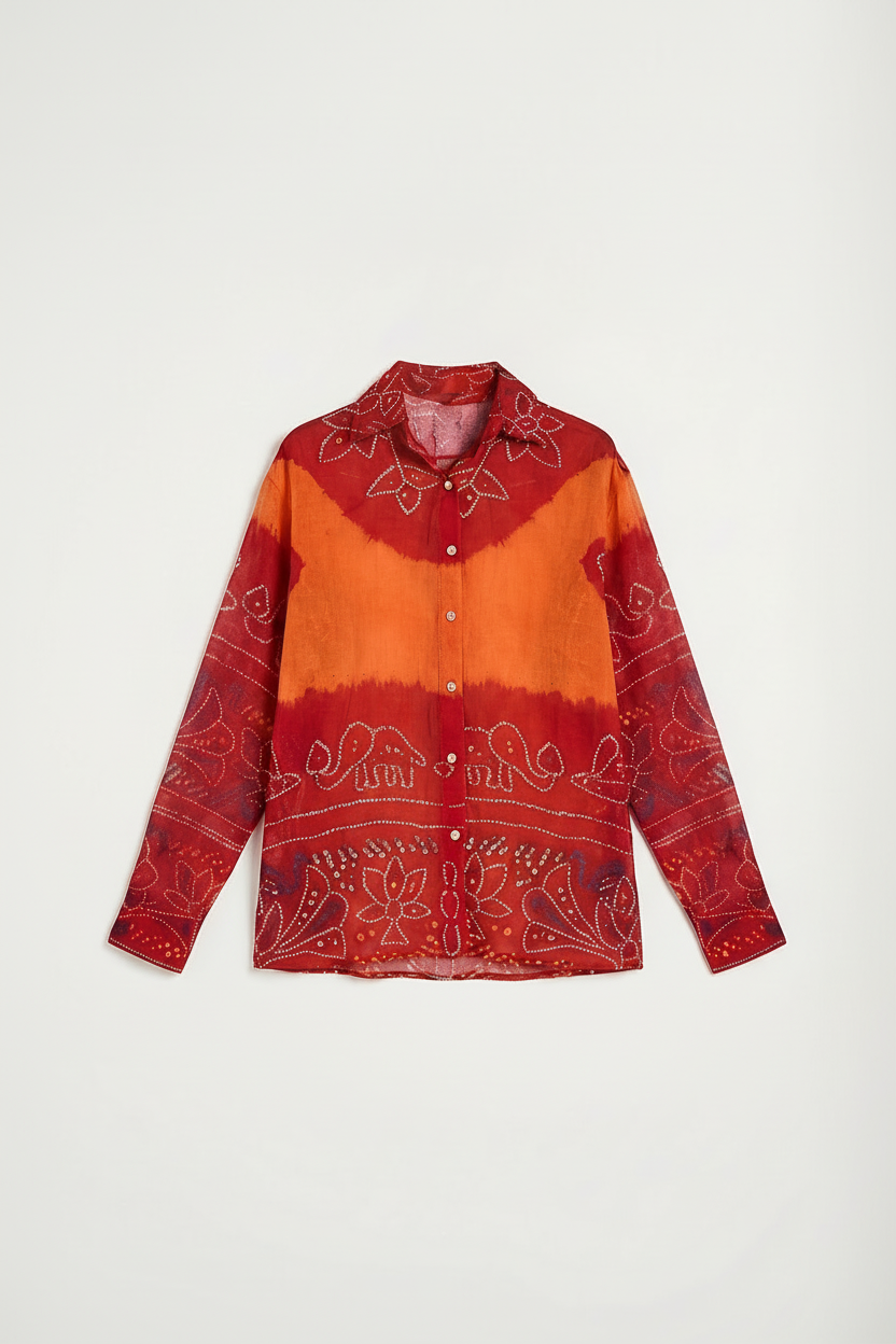 Upcycled Cotton Odhni Shirt