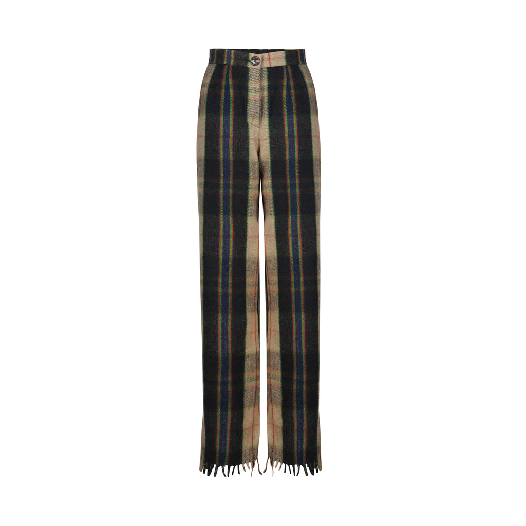 Khadi Kambal Fringe Wool Trousers