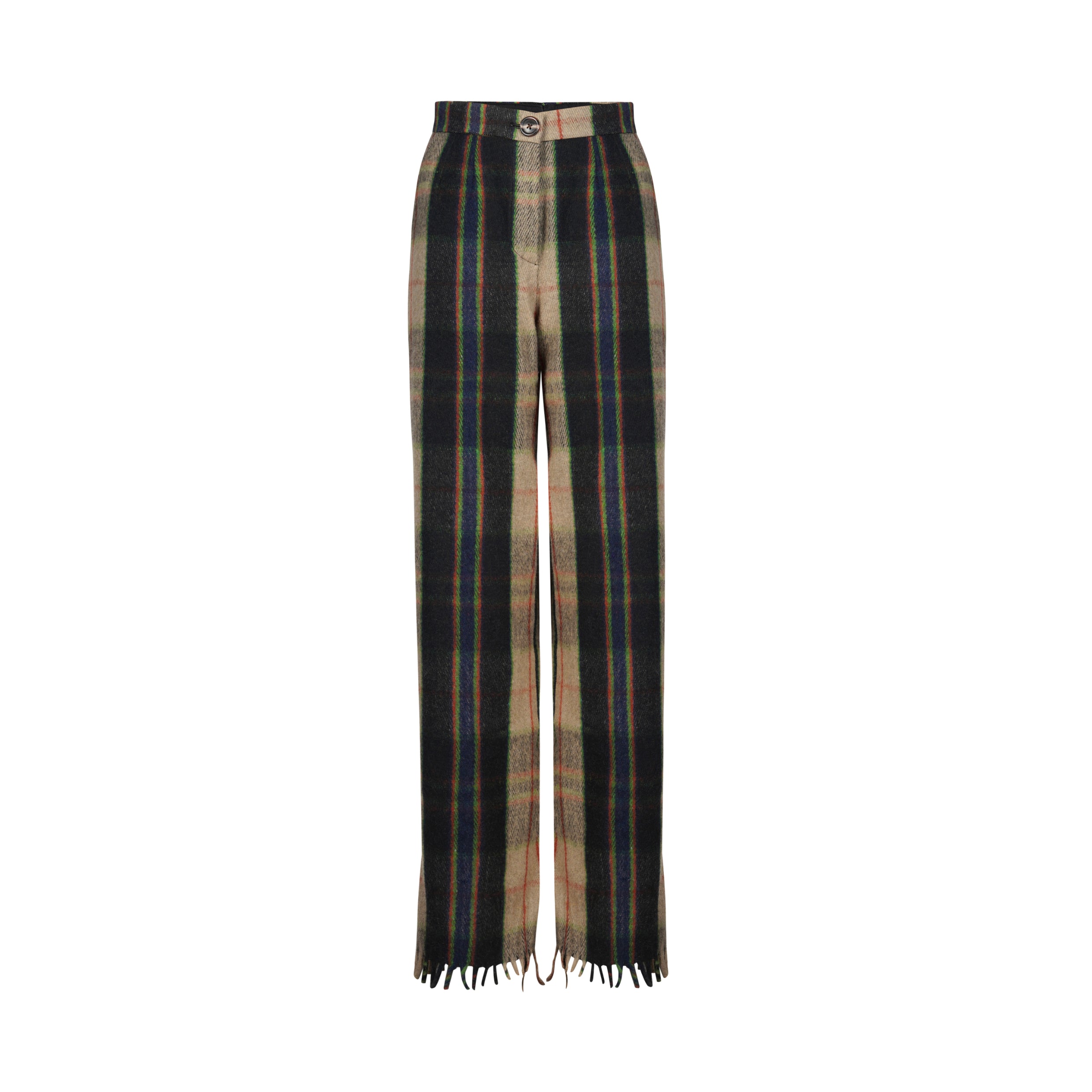 Khadi Kambal Fringe Wool Trousers