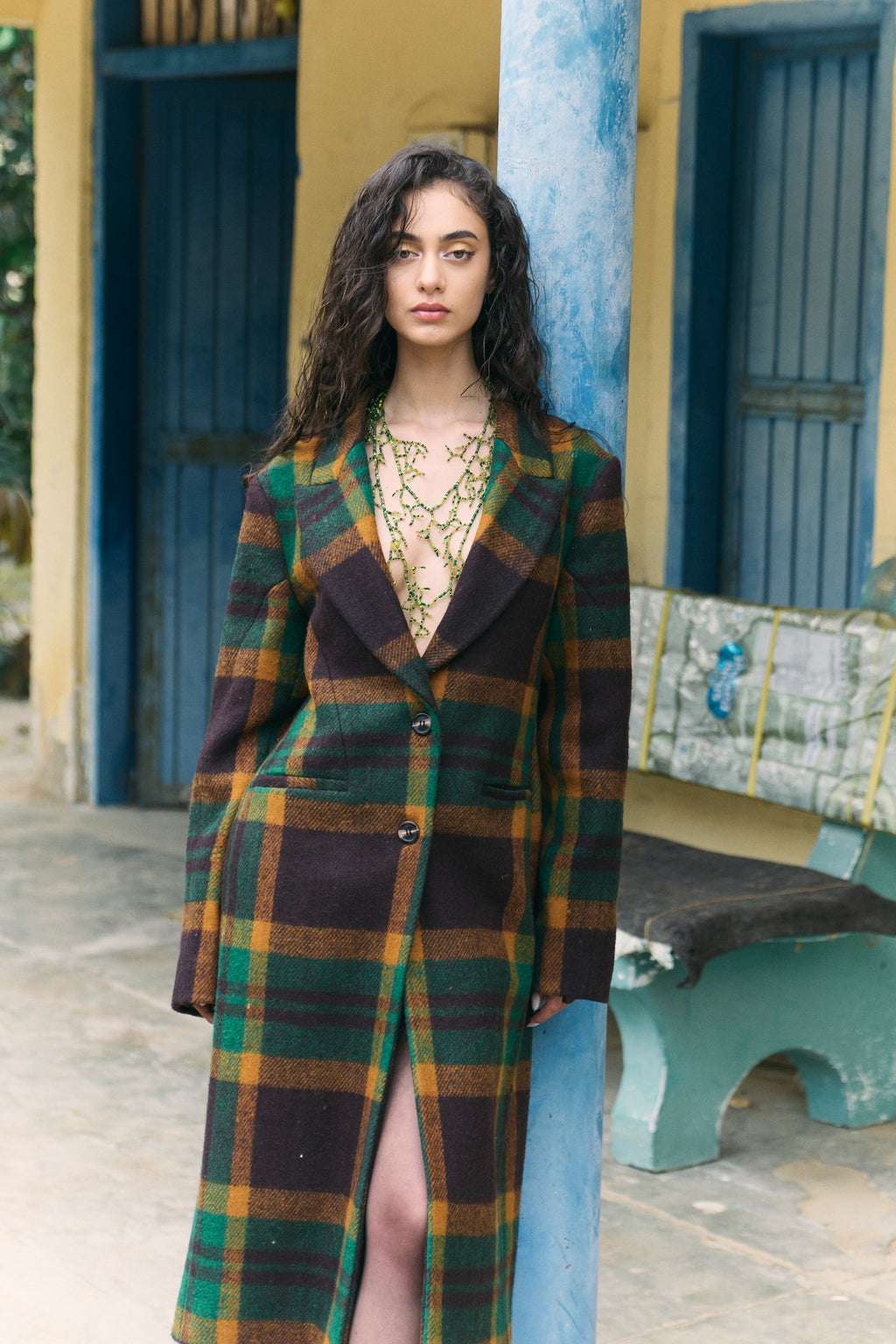 Handwoven Khadi Wool Kambal Coat