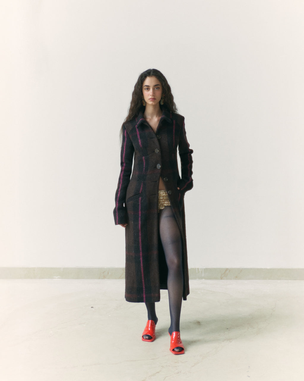 Handwoven Khadi Kambal Wool Long Coat