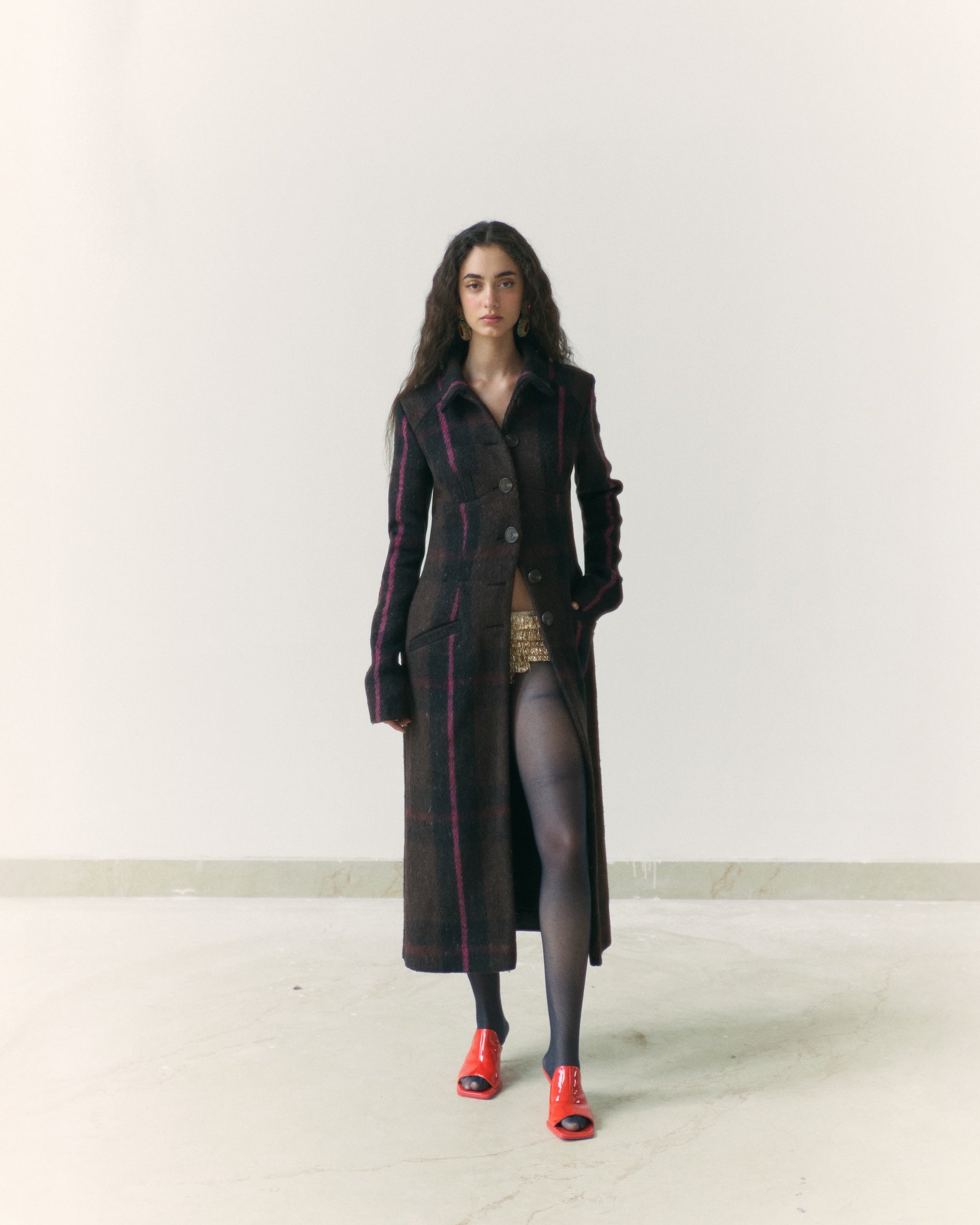 Handwoven Khadi Kambal Wool Long Coat