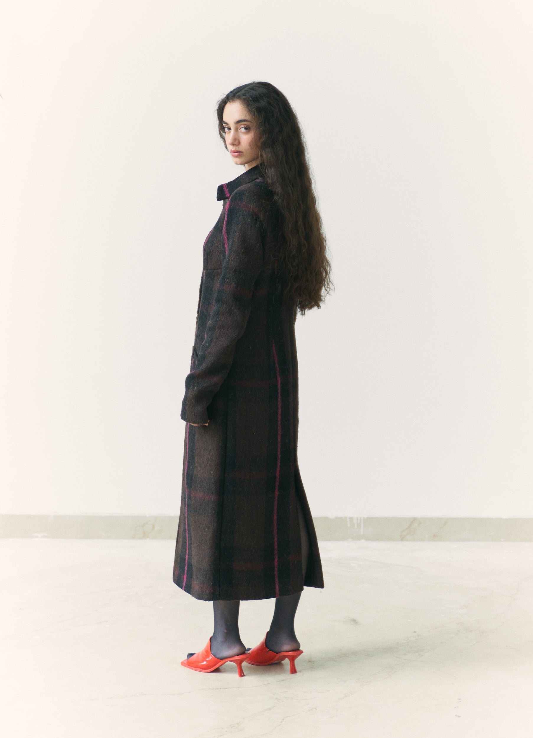 Handwoven Khadi Kambal Wool Long Coat