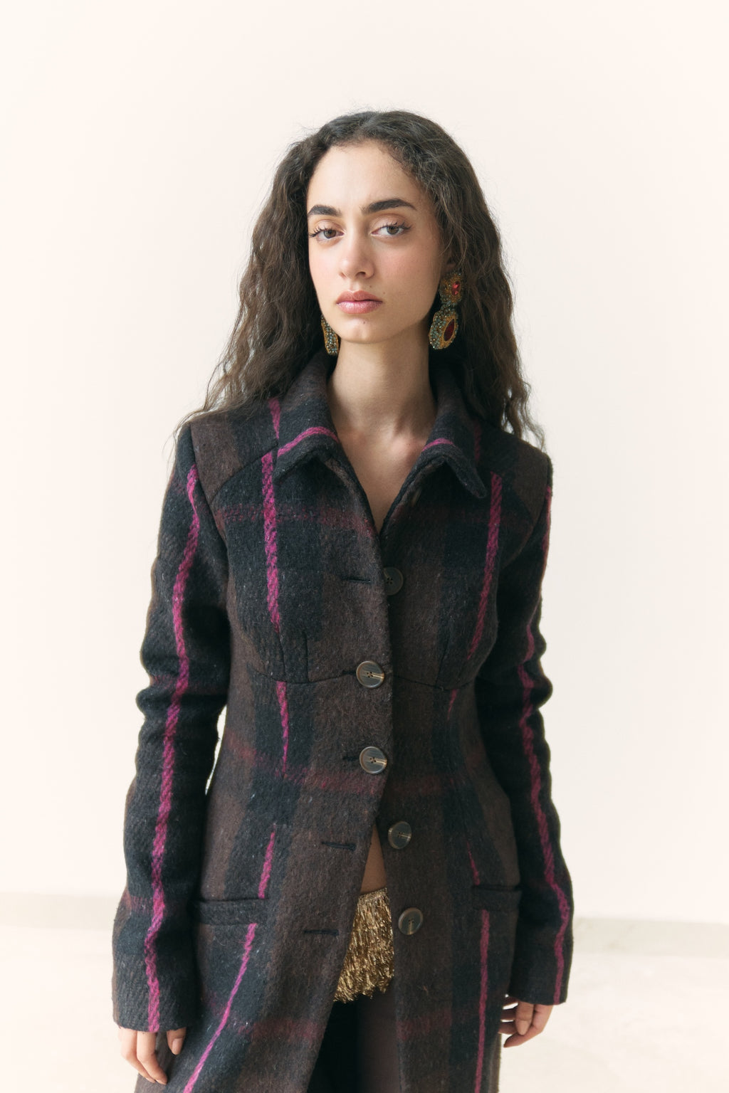Handwoven Khadi Kambal Wool Long Coat