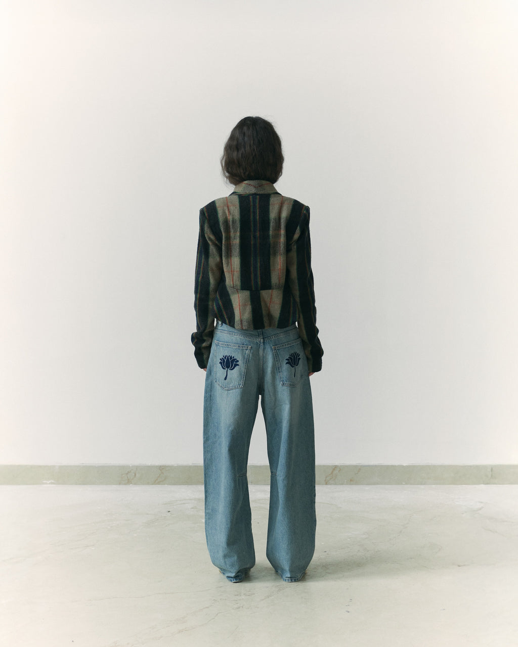 Lotus Upcycled Denim Handwoven Wool Jacket