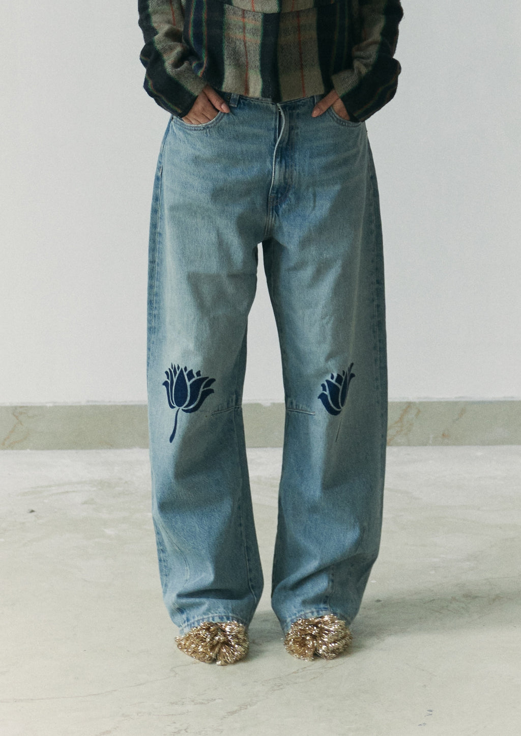Lotus Upcycled Denim Handwoven Wool Jacket