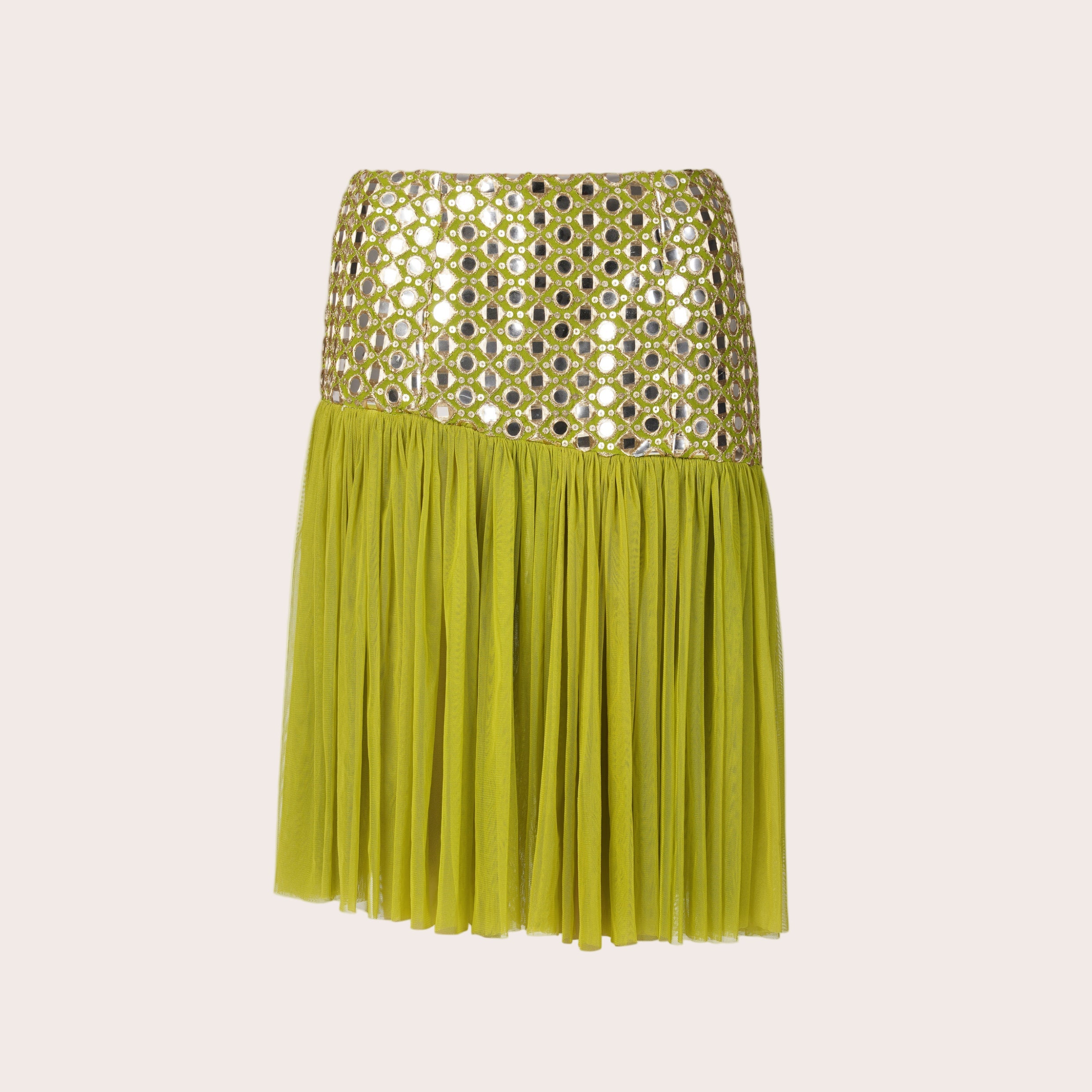 Mirror Work Mini Skirt