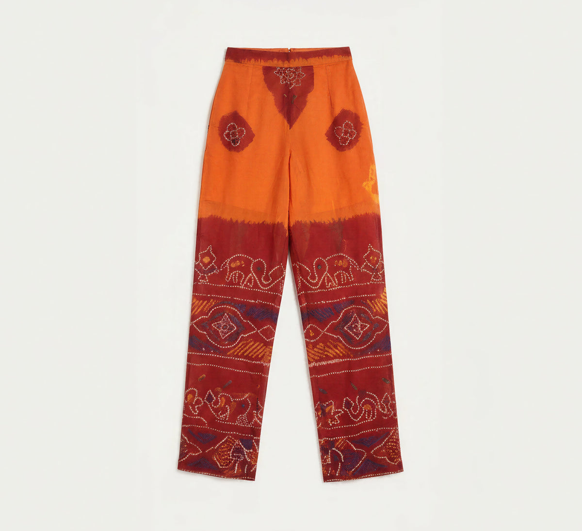 orange red odhani trousers
